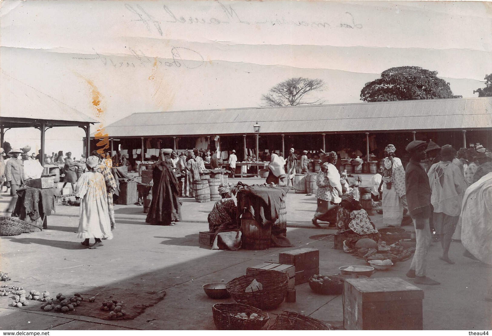 ¤¤  -  GAMBIE   -  BATHURST  -  BANJUL  -  Cliché Albuminé Du Marché  -  Voir Description    -  ¤¤ - Gambia