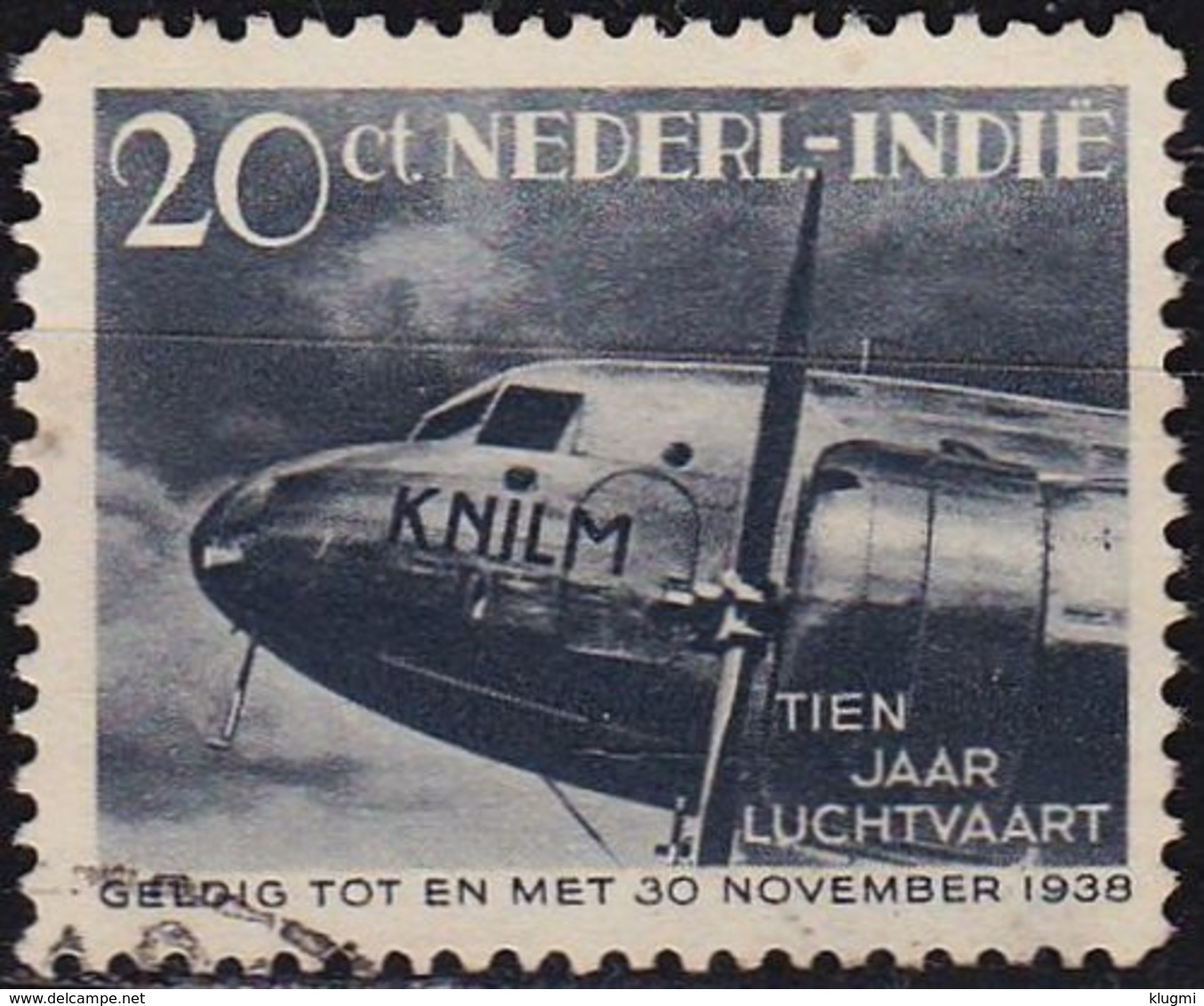NIEDERLANDE NETHERLANDS Indien [1939] MiNr 0254 ( O/used ) Flugzeug - Niederländisch-Indien