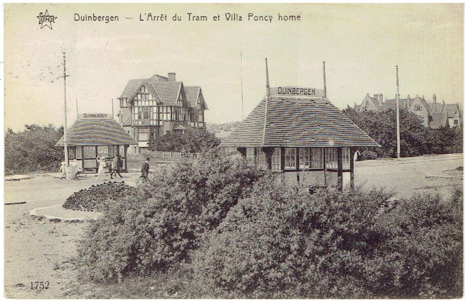 DUINBERGEN -L' Arrêt Du Tram Et Villa Poncy Home - N° 1752 Héliotypie De Graeve - Knokke