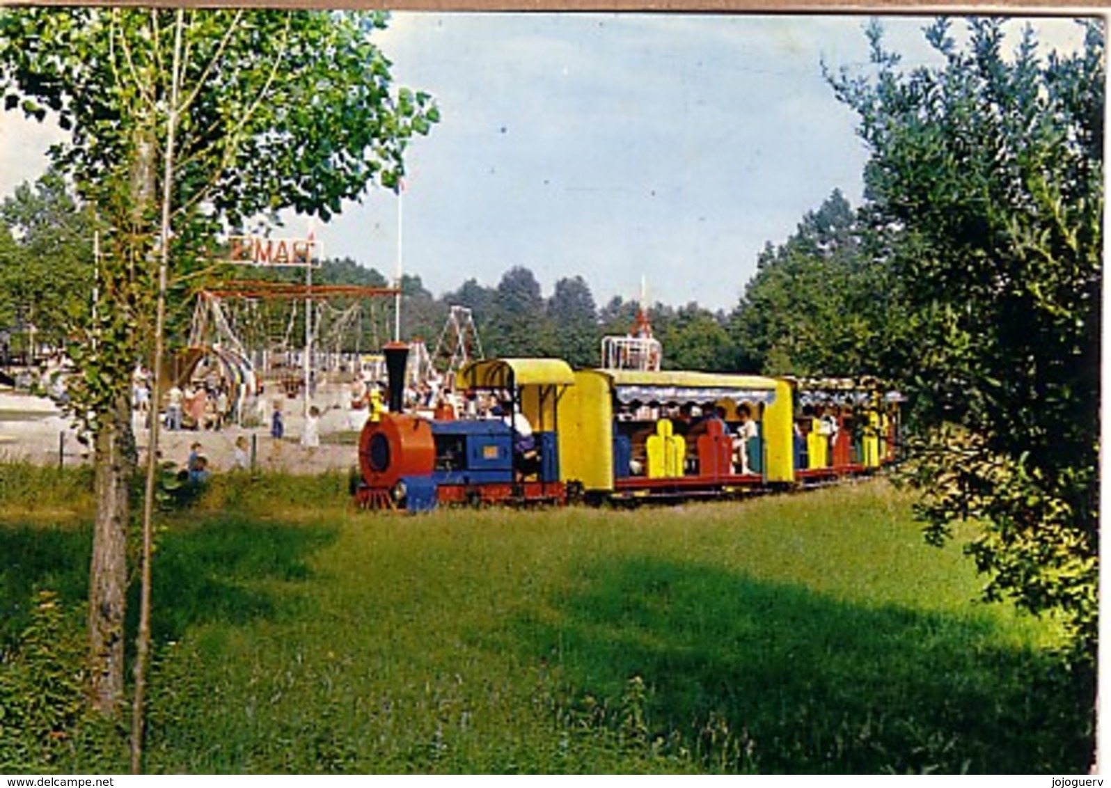 Bagatelle Parc D'attractions Entre Berck Et Merlimont ( Un Petit Train   Avec Cachet Du Parc - Autres & Non Classés