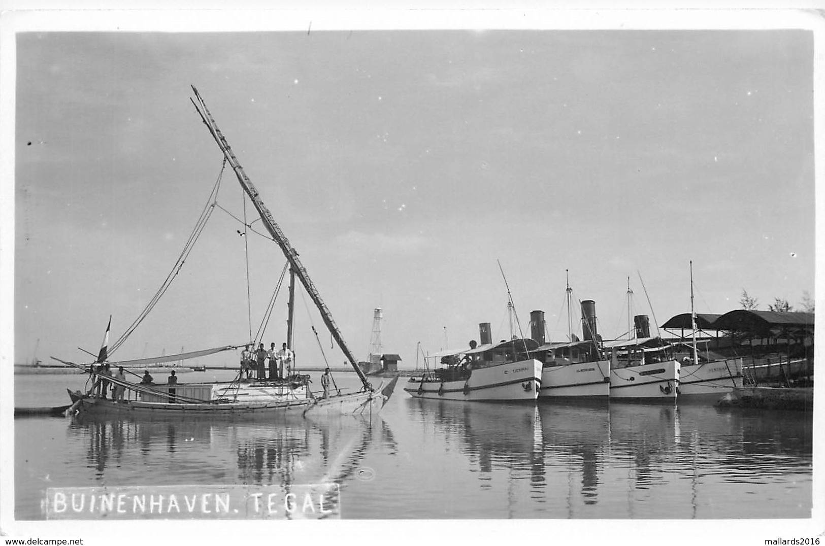 BUITENHAVEN TEGAL ~ AN OLD REAL PHOTO POSTCARD #85822 - Indonesia