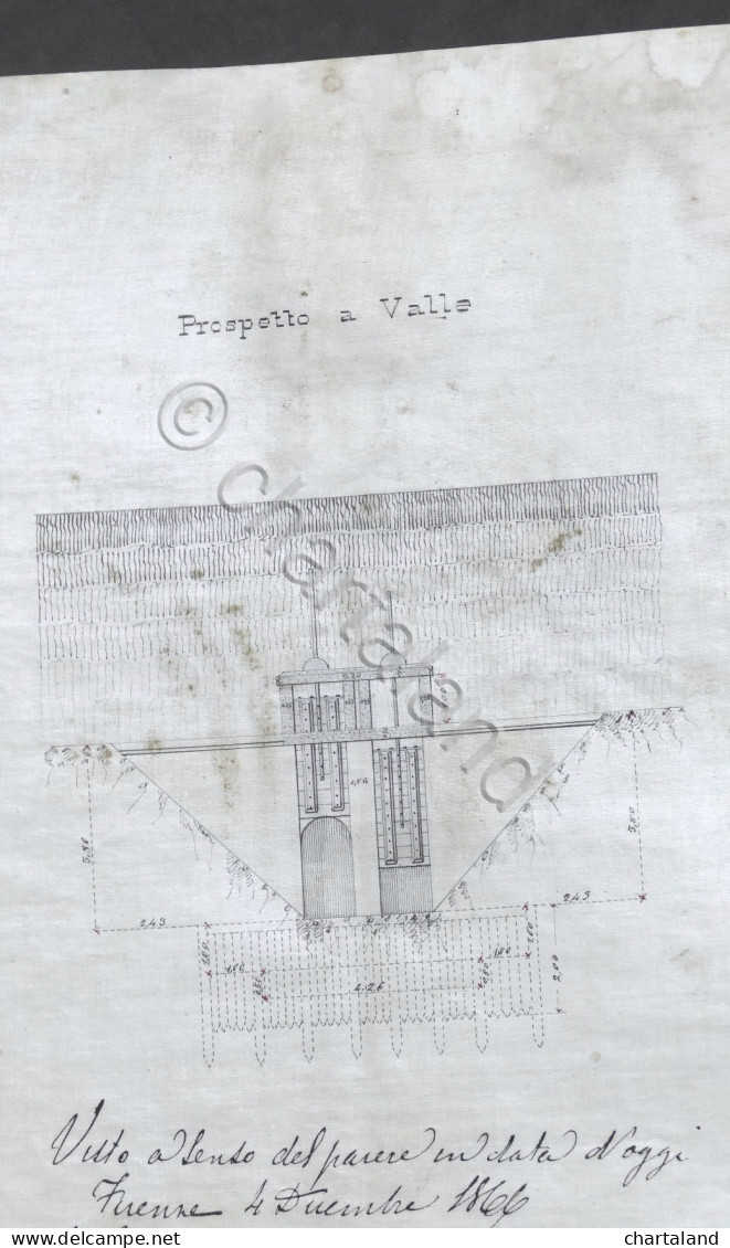 Ferrovie Linea Voghera Brescia Sistemazione Arginature Consortili Del Po - 1866 - Non Classificati