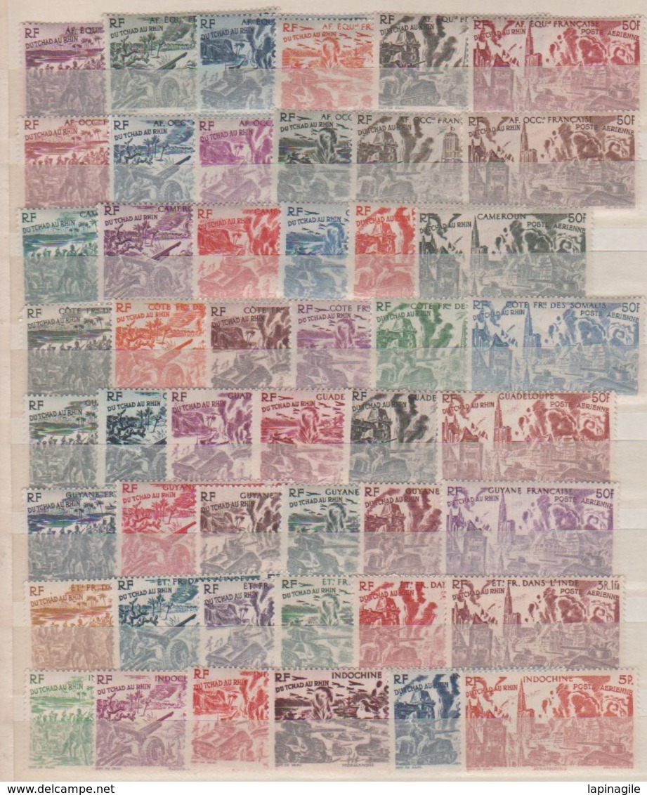 FR TCHAD AU RHIN 15 Séries Complètes Neuves** MNH - 1946 Tchad Au Rhin