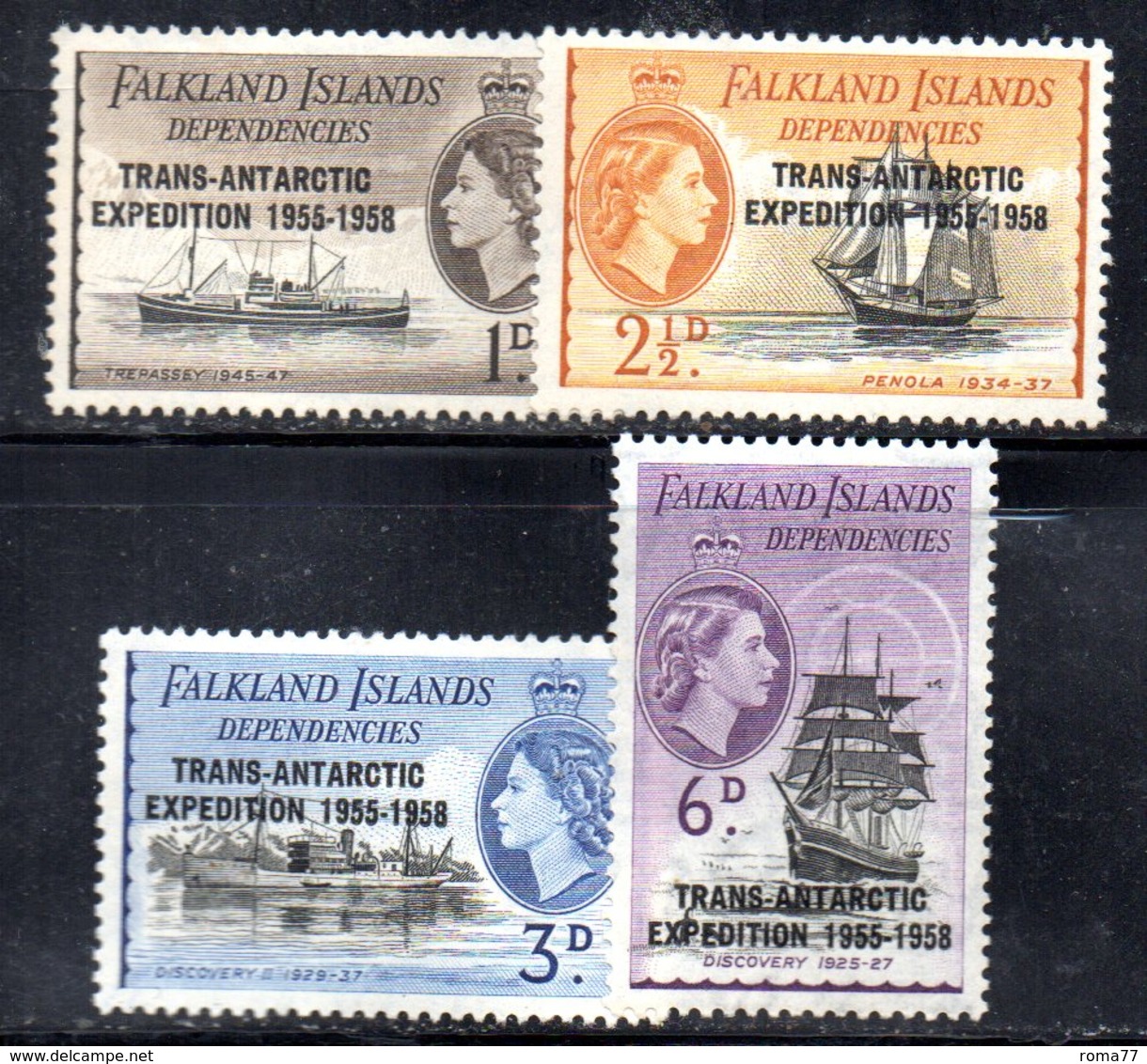 CI1104 - FALKLAND DEPENDENCIES SHETLANDS 1956, Serie 66/69  ***  MNH (2380A) . - Falkland