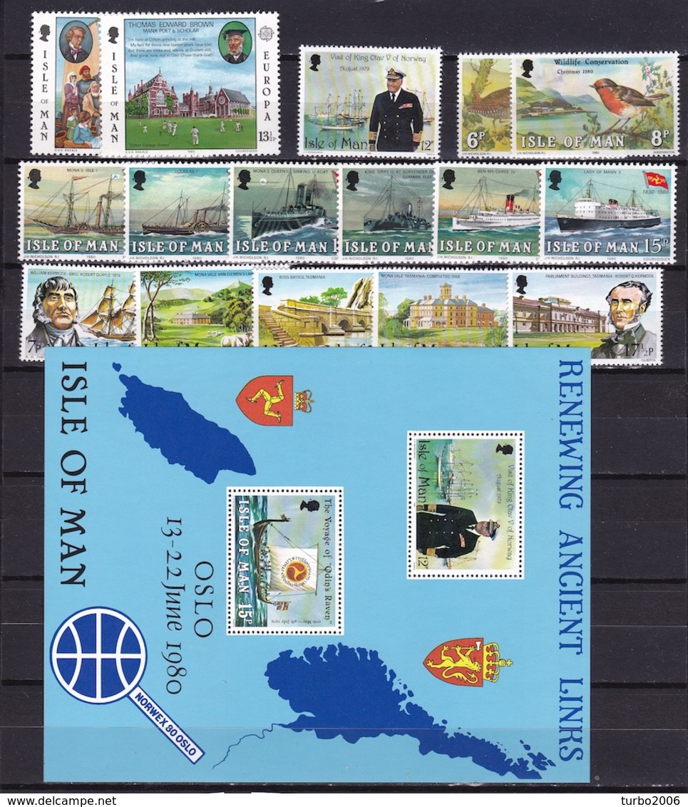 Ile Of Man 1980 4 Sets + B 4 Michel 164 / 179 + B 4 MNH - Man (Eiland)