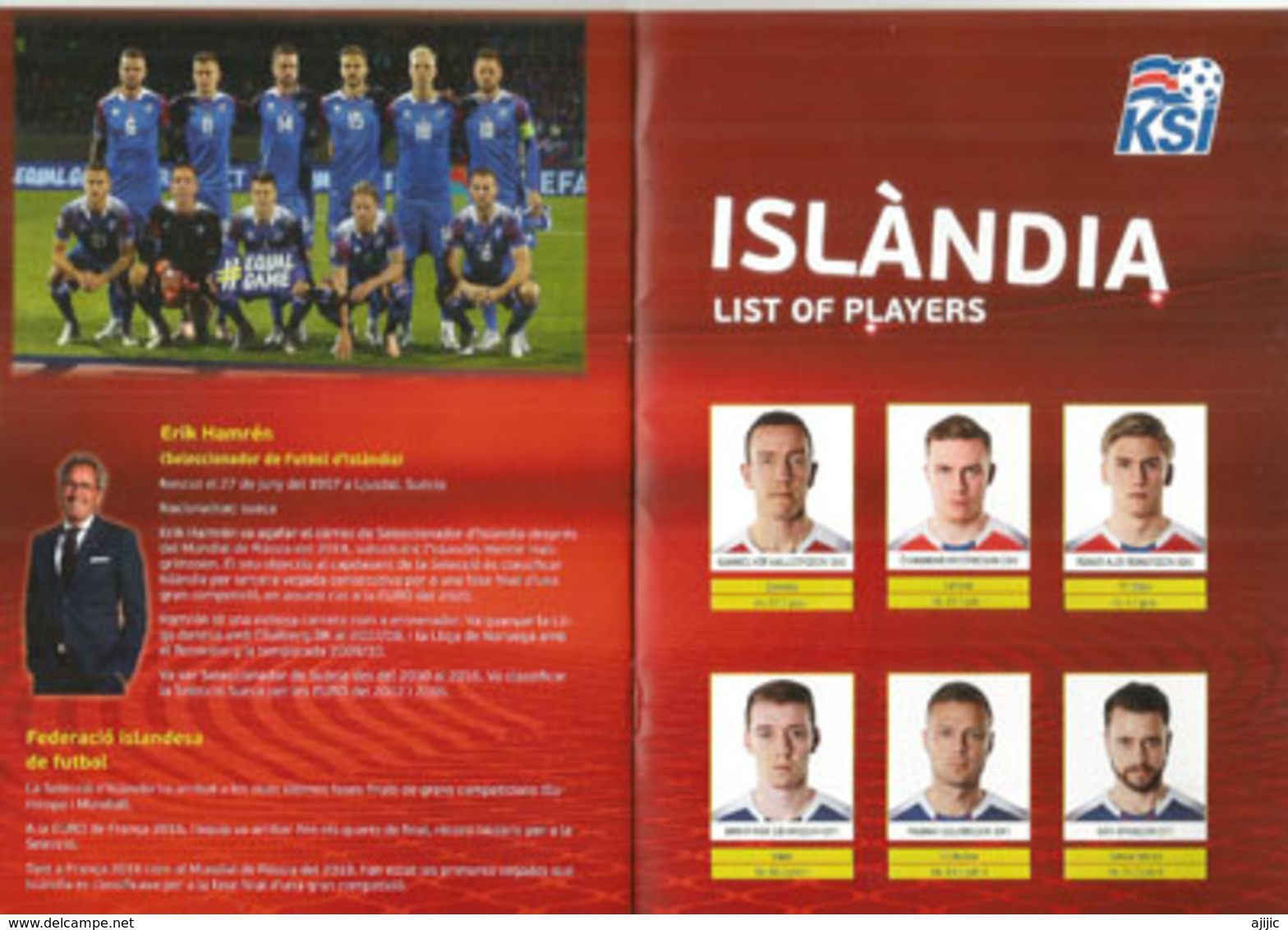 UEFA EUROPEAN QUALIFIERS.2020. ANDORRA-ICELAND, BOOKLET 16 PAGES LUXE, Disponible Seuls Aux Tickets VIP - Toegangskaarten