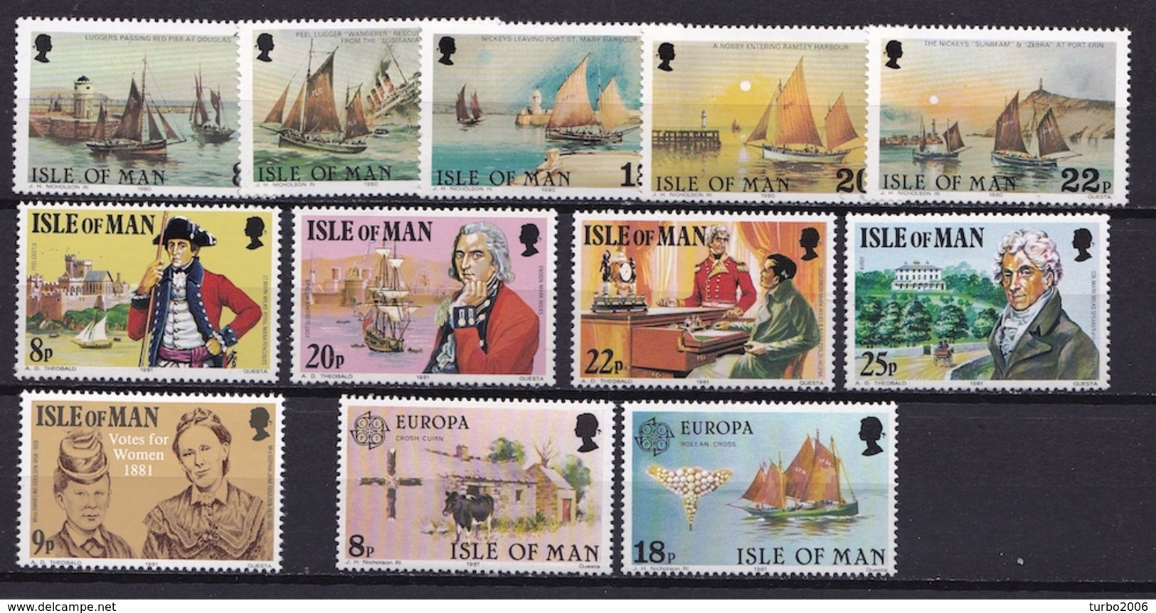 Ile Of Man 1981 4 Sets  Michel 182 / 193 MNH - Man (Eiland)