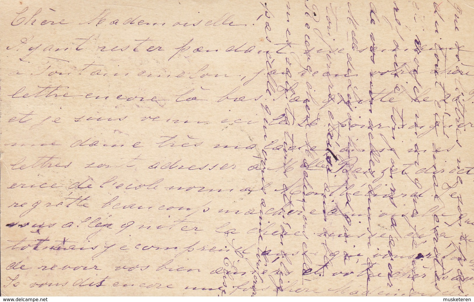 France Postal Stationery Ganzsache Entier Sage MONTBELLARD 1888 Via CHALLON & AMBULANT No. 25, NEUCHATEL Switzerland - Enveloppes Types Et TSC (avant 1995)