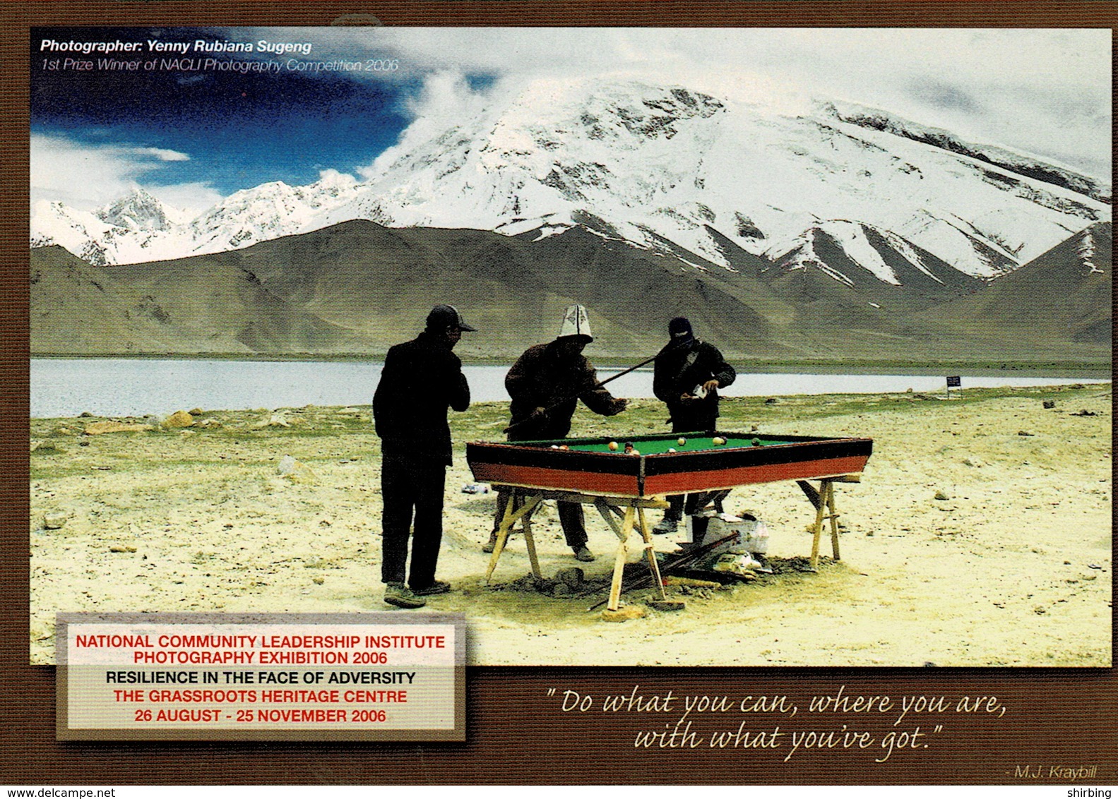 24K :snooker Or Billiard Games In A Snowy Mountain Outdoor Advertisement Postcard - Other & Unclassified