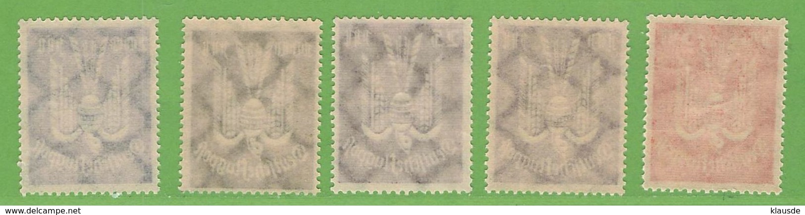 MiNr. 263-267  Xx Deutsches Reich - Ungebraucht