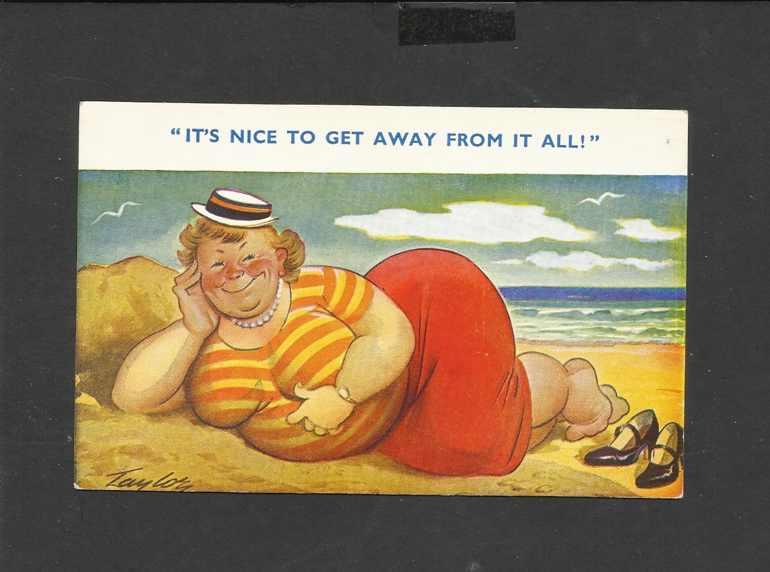 Vintage Bamforth Postcard Seaside Comic Series No 2018 Unposted - Humour