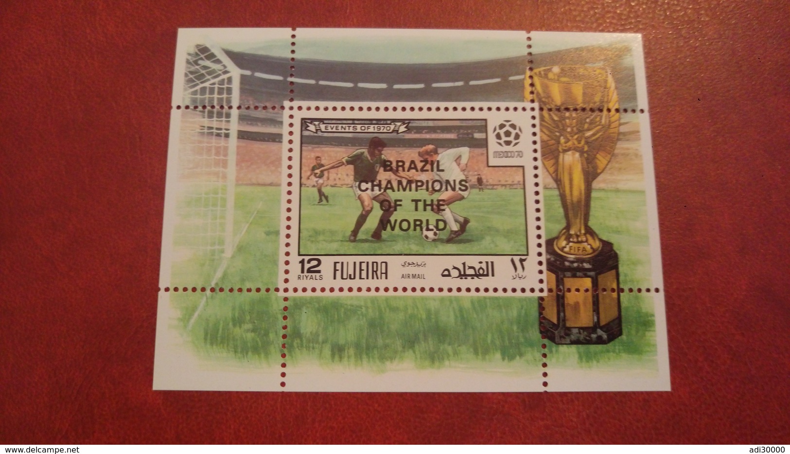 Fujeira 1970 - Football World Cup Mexico - Perf Sheet Mi 200 A MNH - Sports Ovp Brasil Champion Of The World - Fujeira