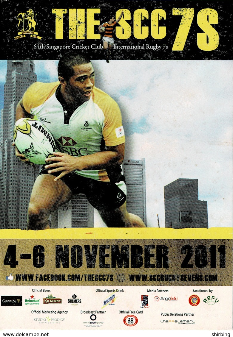 24K : SCC International Sevens Rugby Tournament Advertisement Postcard - Rugby