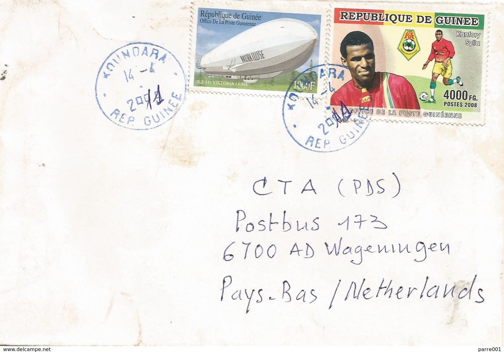 Guinea Guinee 2011 Koundara Football African Nations Cup Kanfory Sylla Cover - Afrika Cup