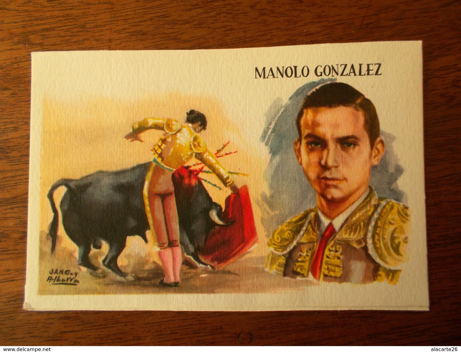 CPA FIGURAS DEL TOREO - MANOLO GONZALES - Corrida