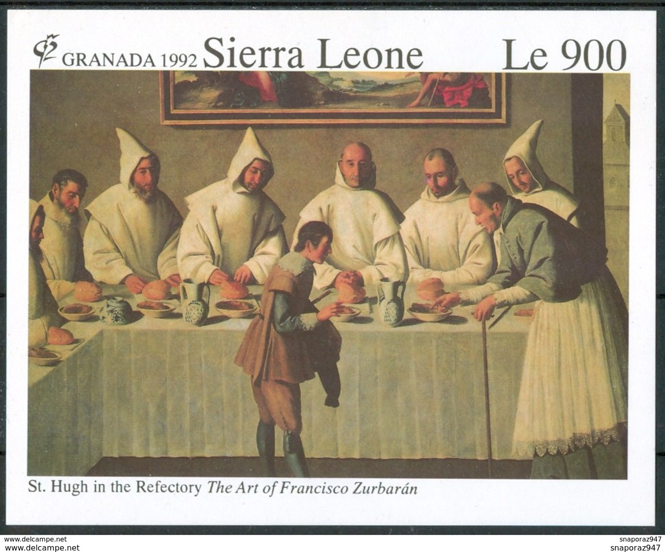 1992 Sierra Leone Francisco Zurbaran Quadri Paintings Peintures 3 Block MNH** RR49 - Sonstige & Ohne Zuordnung