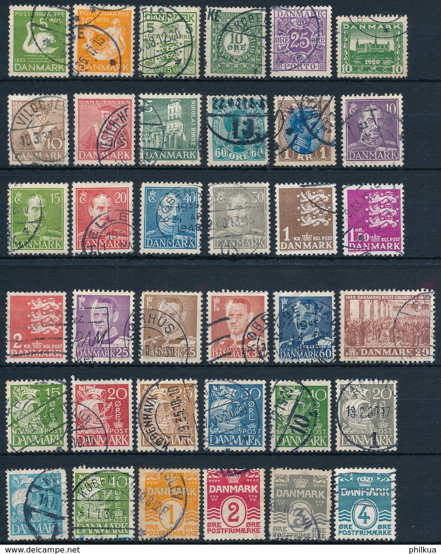 DÄNEMARK - Gestempelte Auswahl ältere Marken Gemäss Scan - Collections