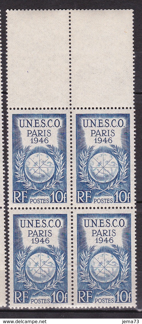 N° 771  Conférence Générale De L'U.N.E.S.C.O à Paris: Bloc De 4 Timbres Neuf Impeccable - Neufs