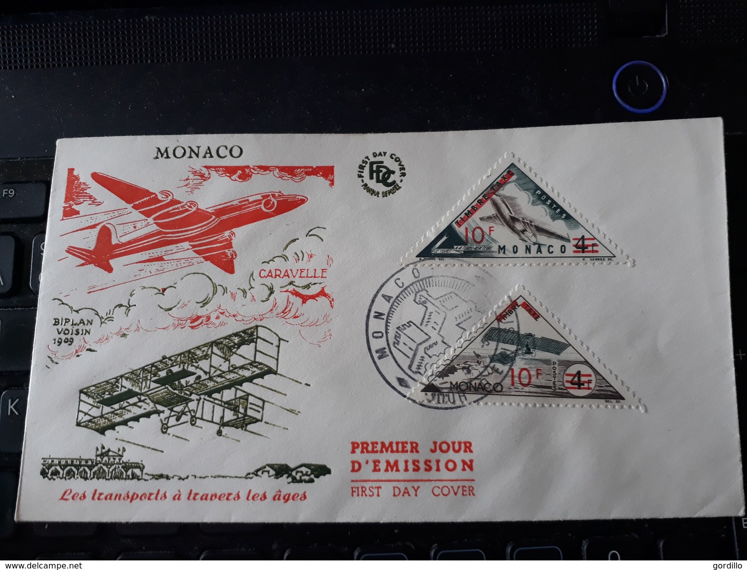 Monaco - FDC YT 459 Et 460 - Les Transports à Travers Les âges - Surchargé De 10 - 1956 - FDC