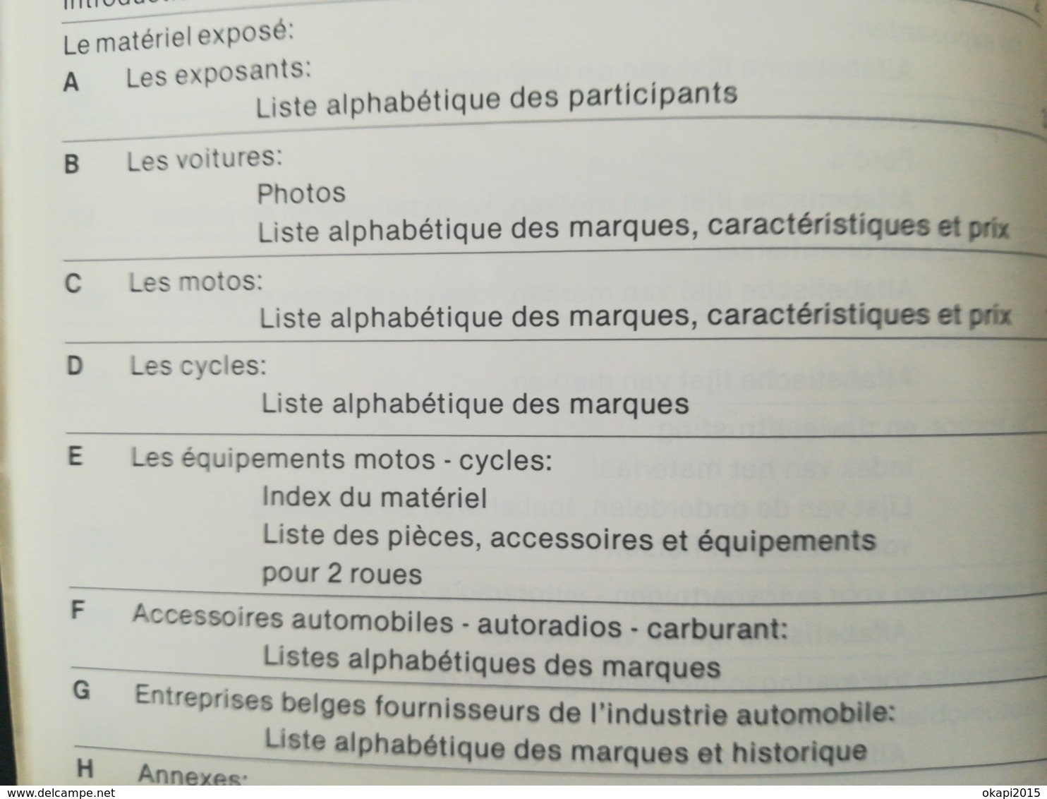 CATALOGUE AVEC PHOTOS ET TOUS LES PRIX EXPOSITION SALON DE L 'AUTO BRUXELLES BELGIQUE ANNÉE 1984 COLLECTIONS TRANSPORTS