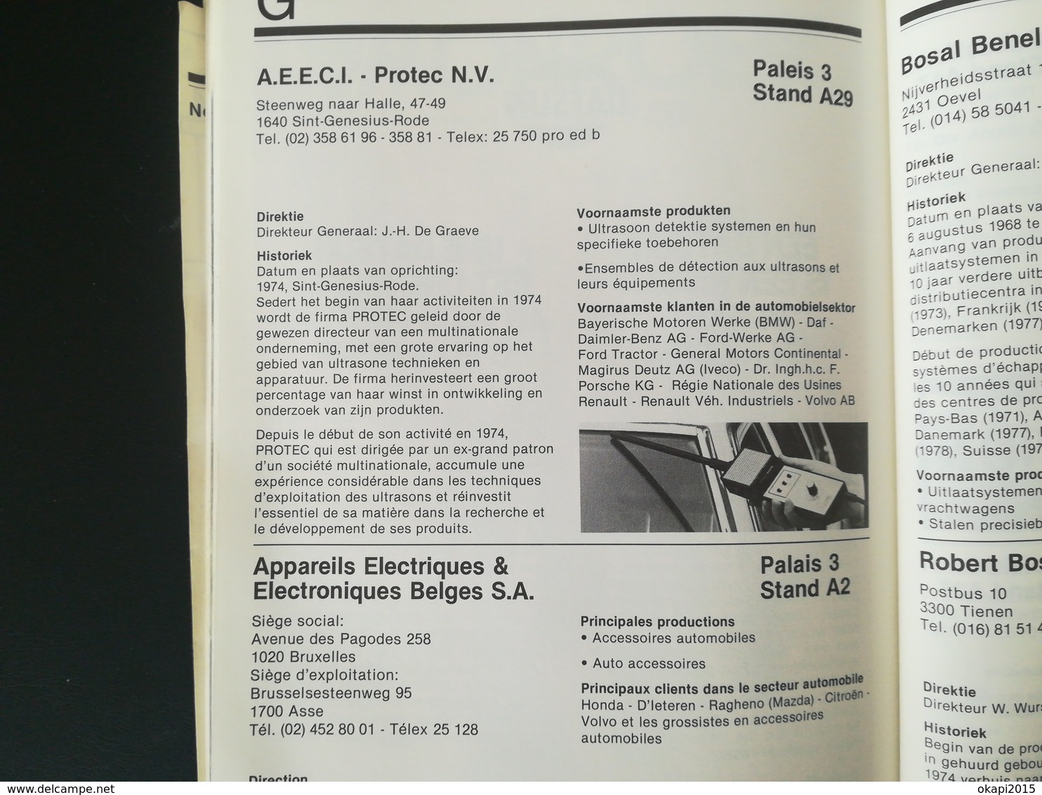 CATALOGUE AVEC PHOTOS ET TOUS LES PRIX EXPOSITION SALON DE L 'AUTO BRUXELLES BELGIQUE ANNÉE 1984 COLLECTIONS TRANSPORTS