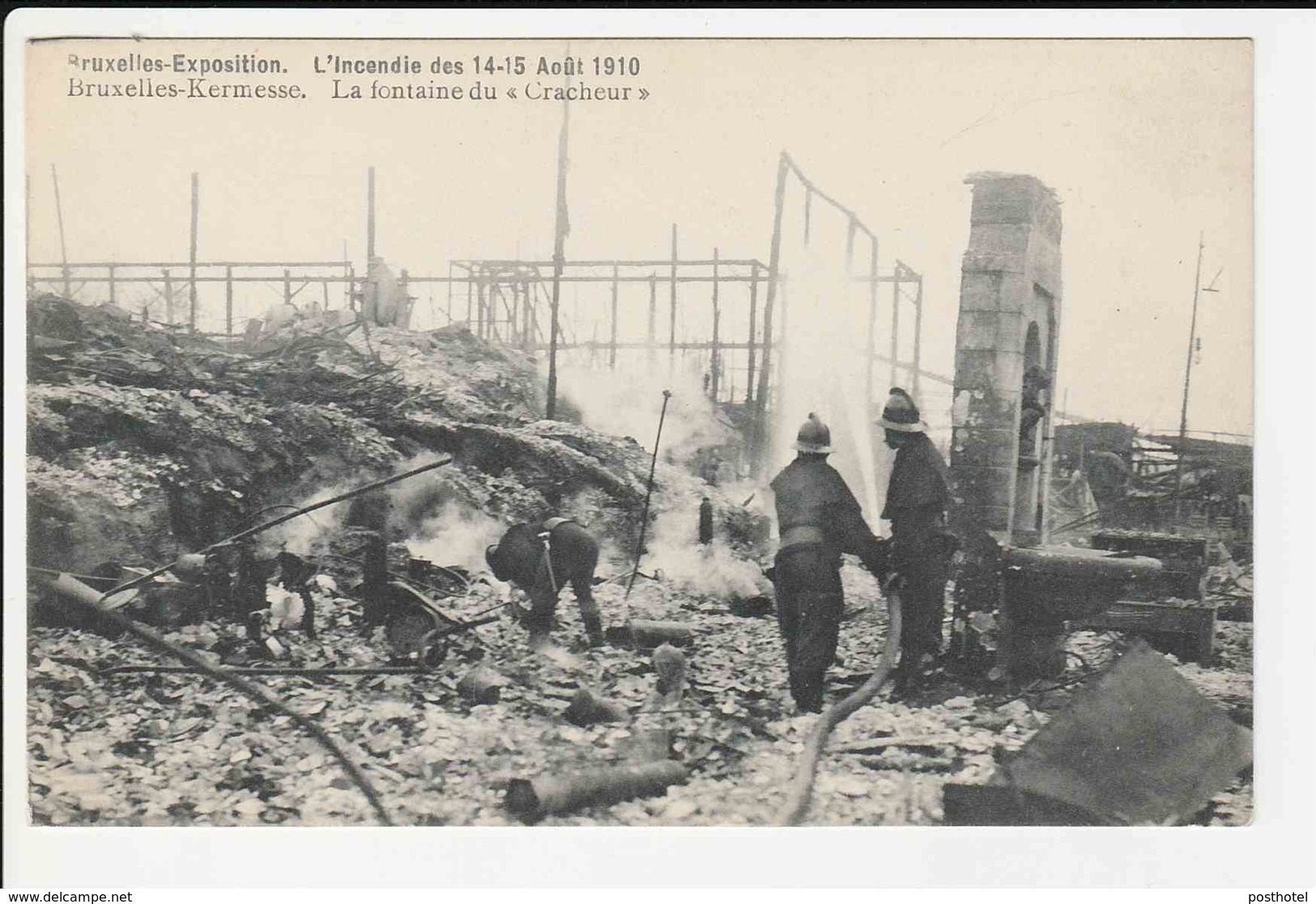 Bruxelles - Exposition - L’incendie Des 14-15 Aout 1910 - Bruxelles - Kermesse - La Fontaine Du Cracheur - Autres & Non Classés