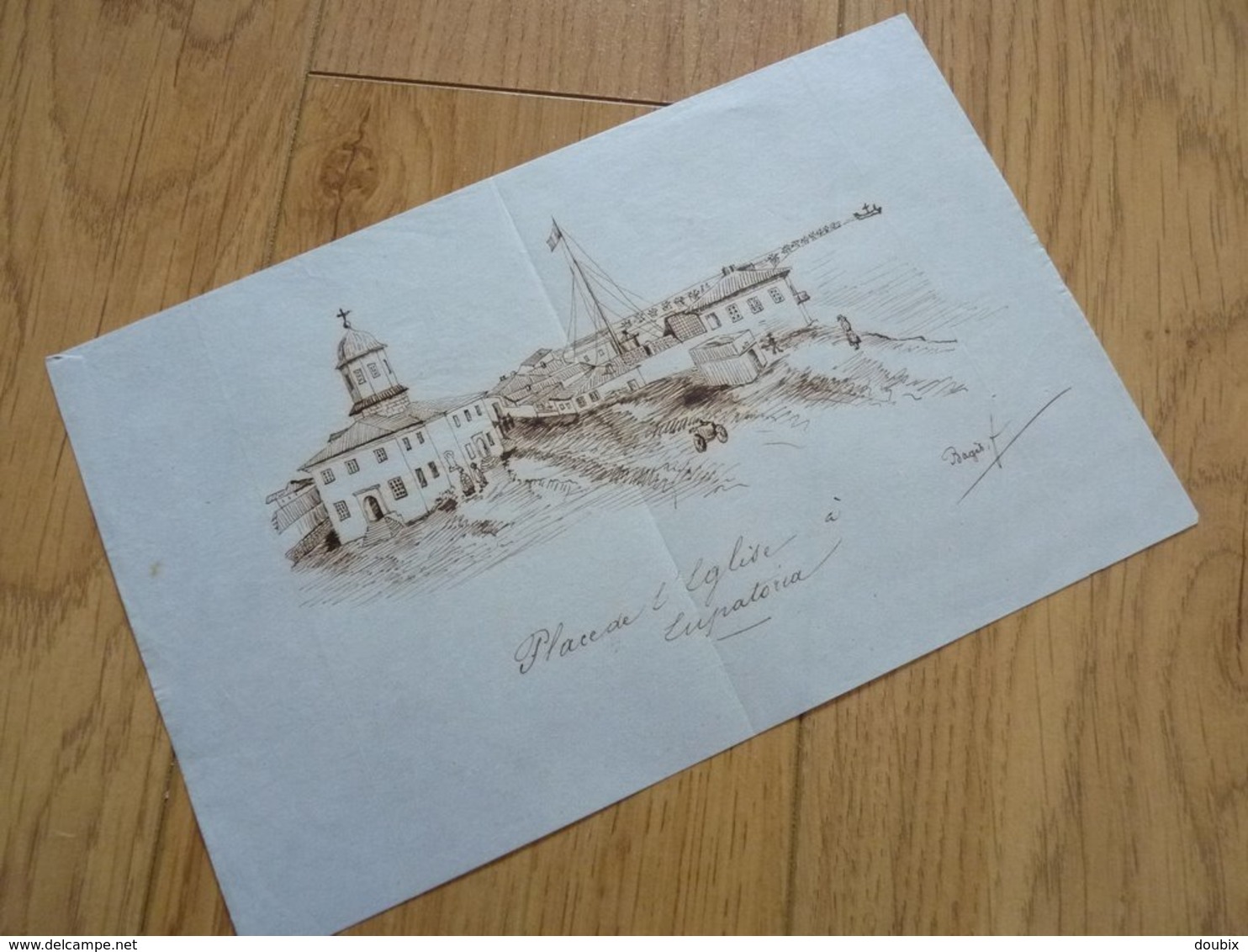 Crimée EUPATORIA 1856 Dessin Original CRIMEAN WAR Евпатория Yevpatoria - Other & Unclassified