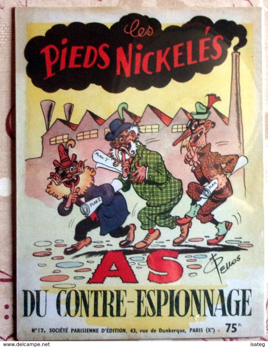 Plaque Métal "Les Pieds Nickelés" Du Contre-Espionnage - Plaques En Tôle (après 1960)