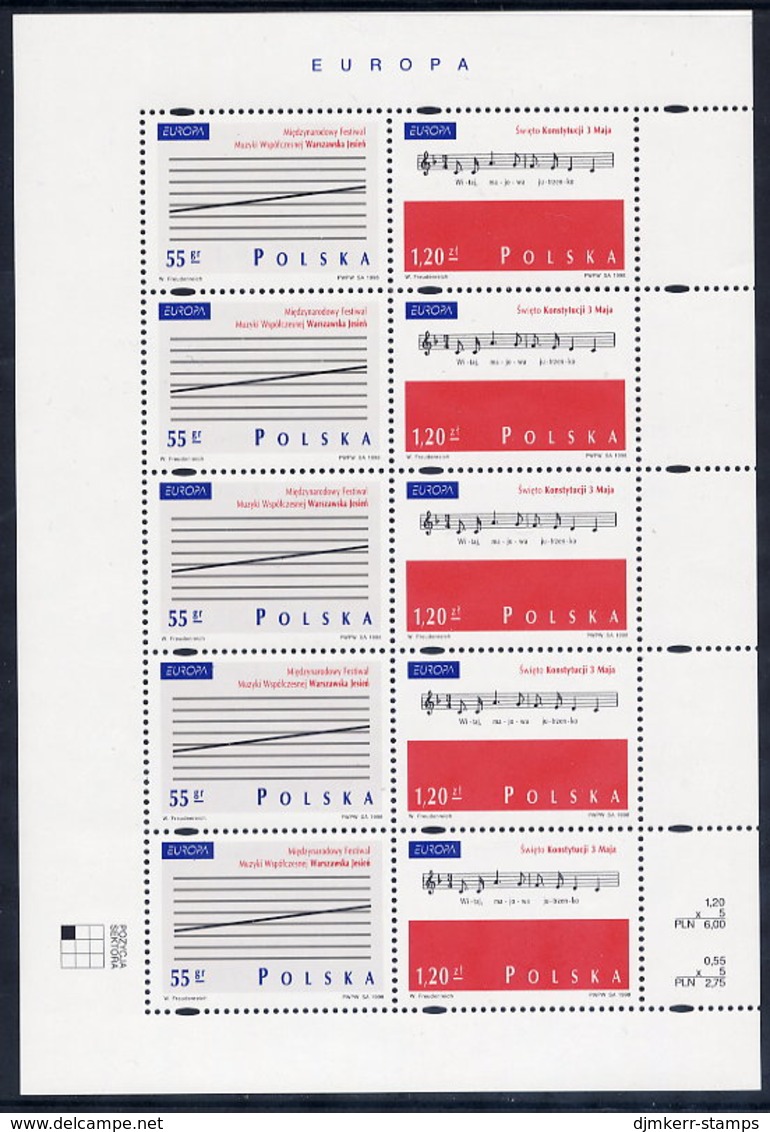 POLAND 1998 Europa; National Festivals Sheet MNH / **  Michel 3714-15 Kb - Ungebraucht