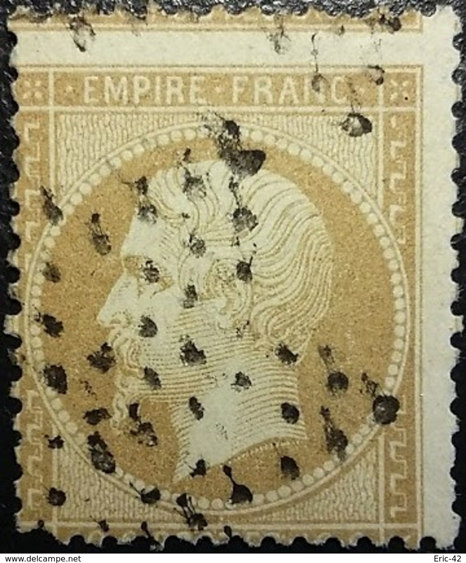 FRANCE Y&T N°21 Napoléon 10c Bistre. Oblitéré étoile De Paris - 1862 Napoleon III