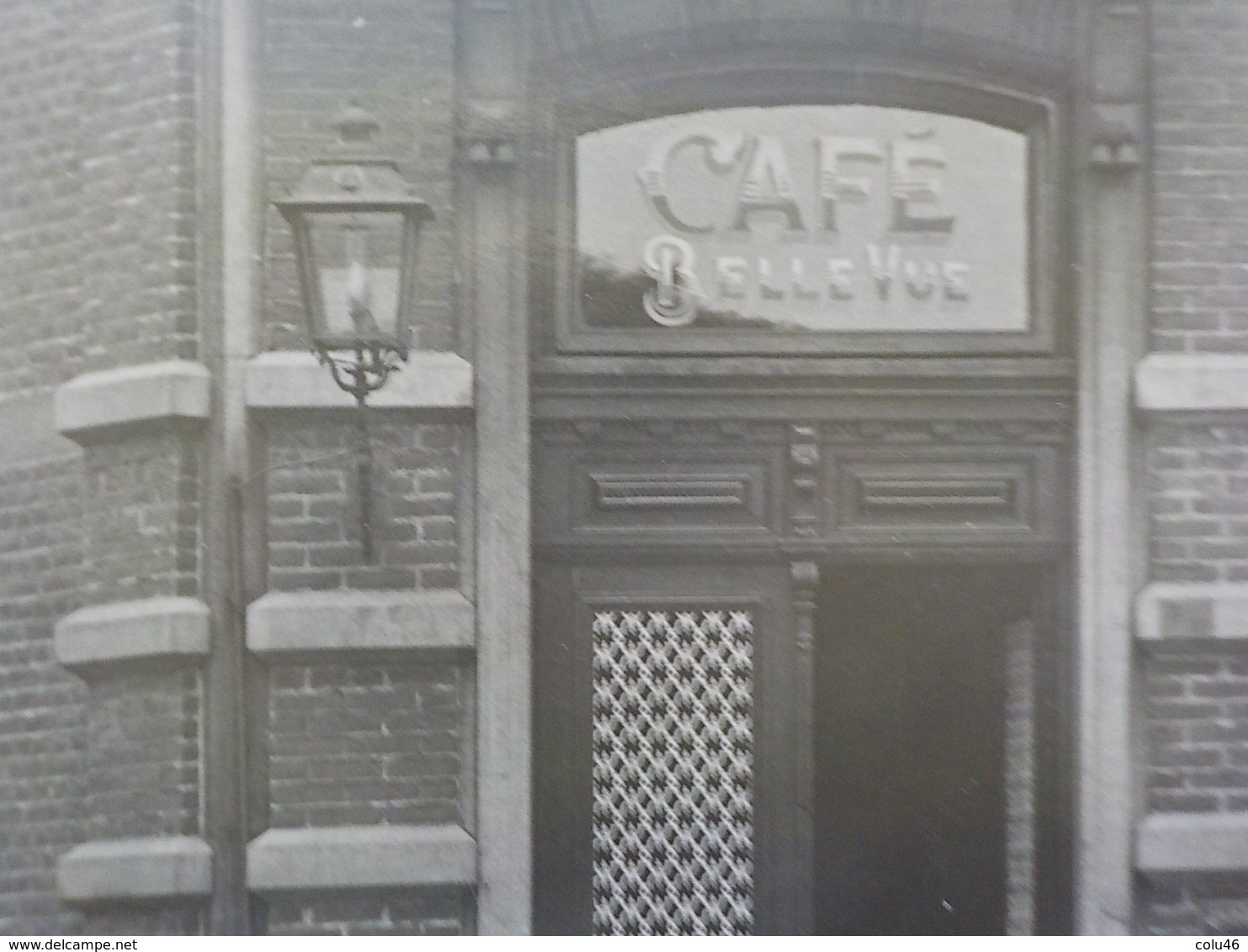 1900 CP Photo Soignies Café Belle-Vue Femme Et Enfants - Soignies