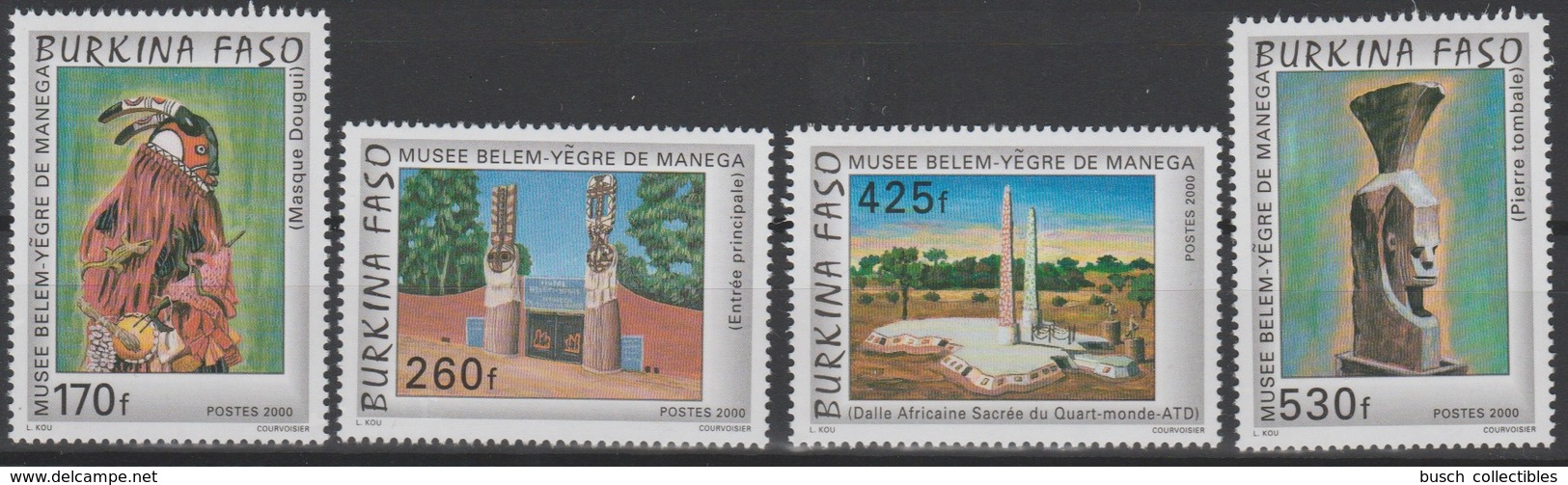 Burkina Faso 2000 Mi. 1815 - 1818 Musée Belem-Yegre Manega Museum Art Kunst 4 Val. ** - Museen