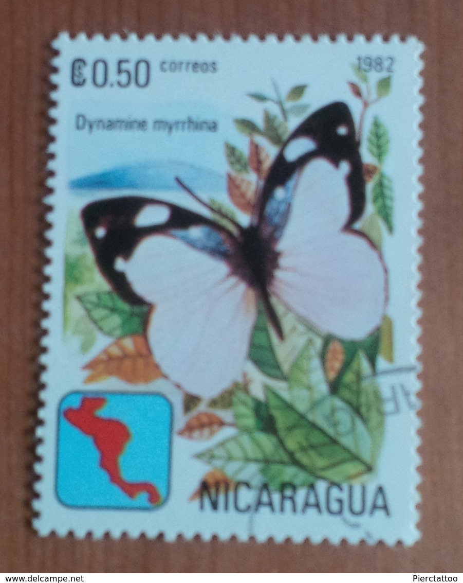 Dynamine Myrrhina (Papillon/Animaux) - Nicaragua - 1982 - YT 1180 - Oblitéré - Nicaragua
