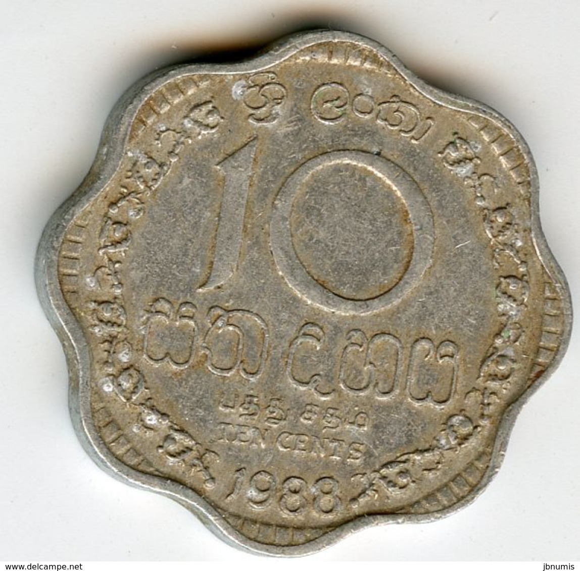 Sri Lanka 10 Cents 1988 KM 140a - Sri Lanka (Ceylon)