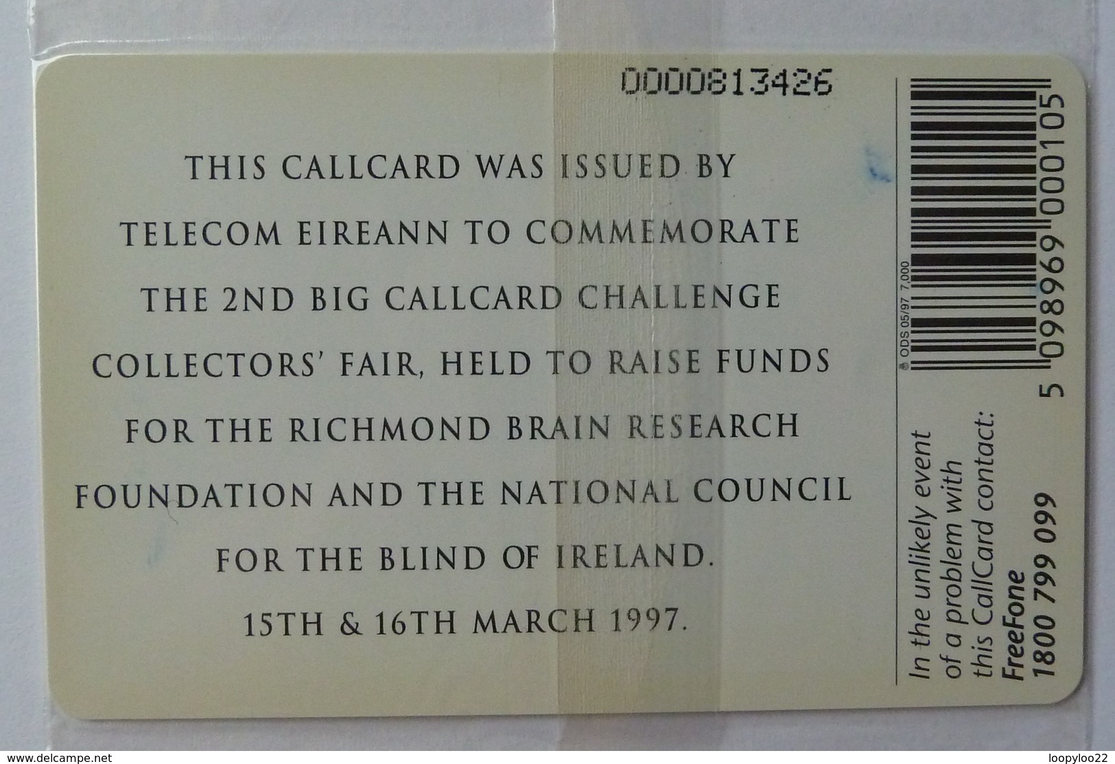 IRELAND - CallCard - Chip - 1164 - 2nd Big CallCard Challange - Charity - 10 Units - Ltd Special Edition -  Mint Blister - Irlande