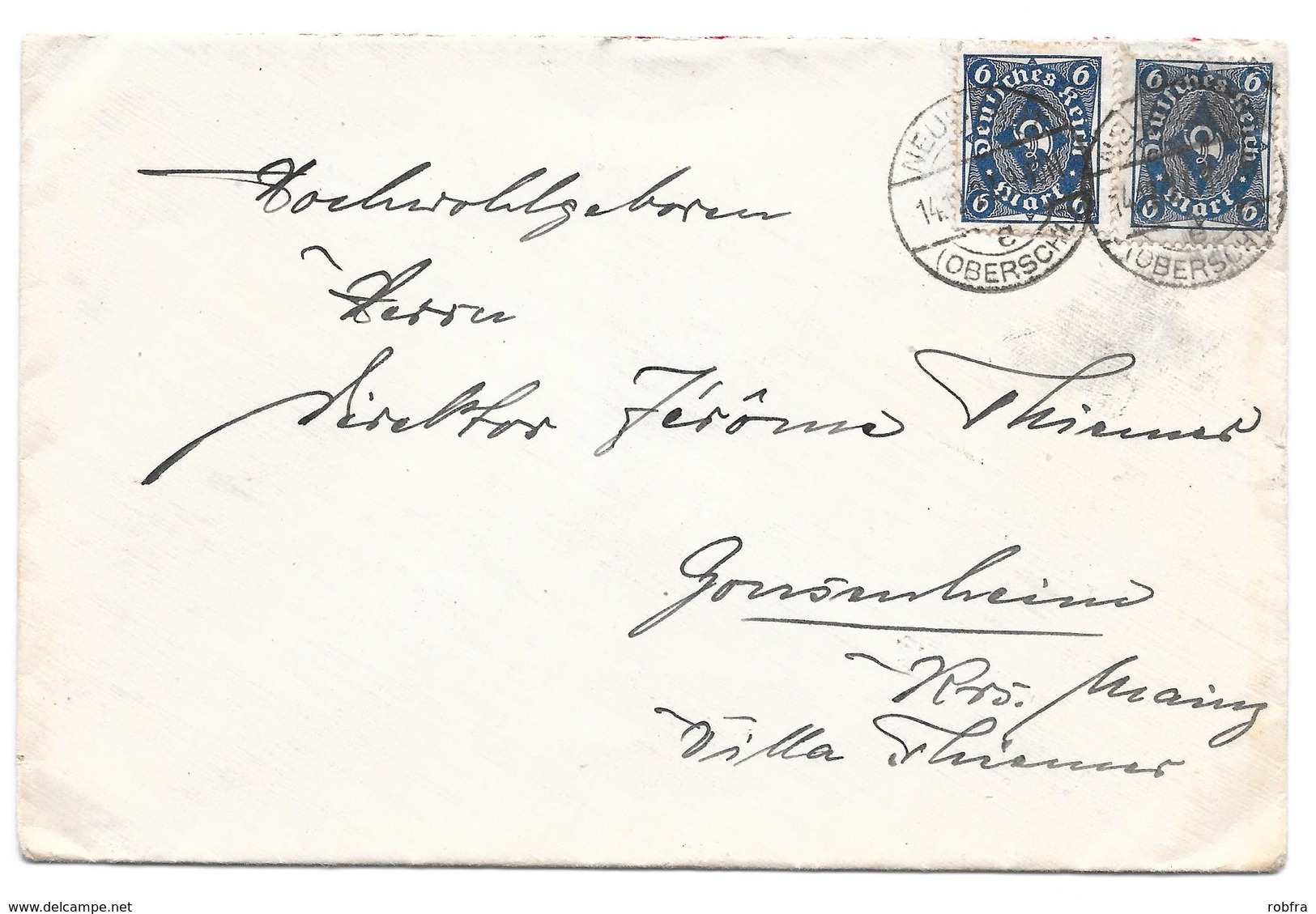 Neustadt Oberschlesien - Deutsches Reich - Lettre - Vers Mainz, Mi. 228, 1923 - Lettres & Documents