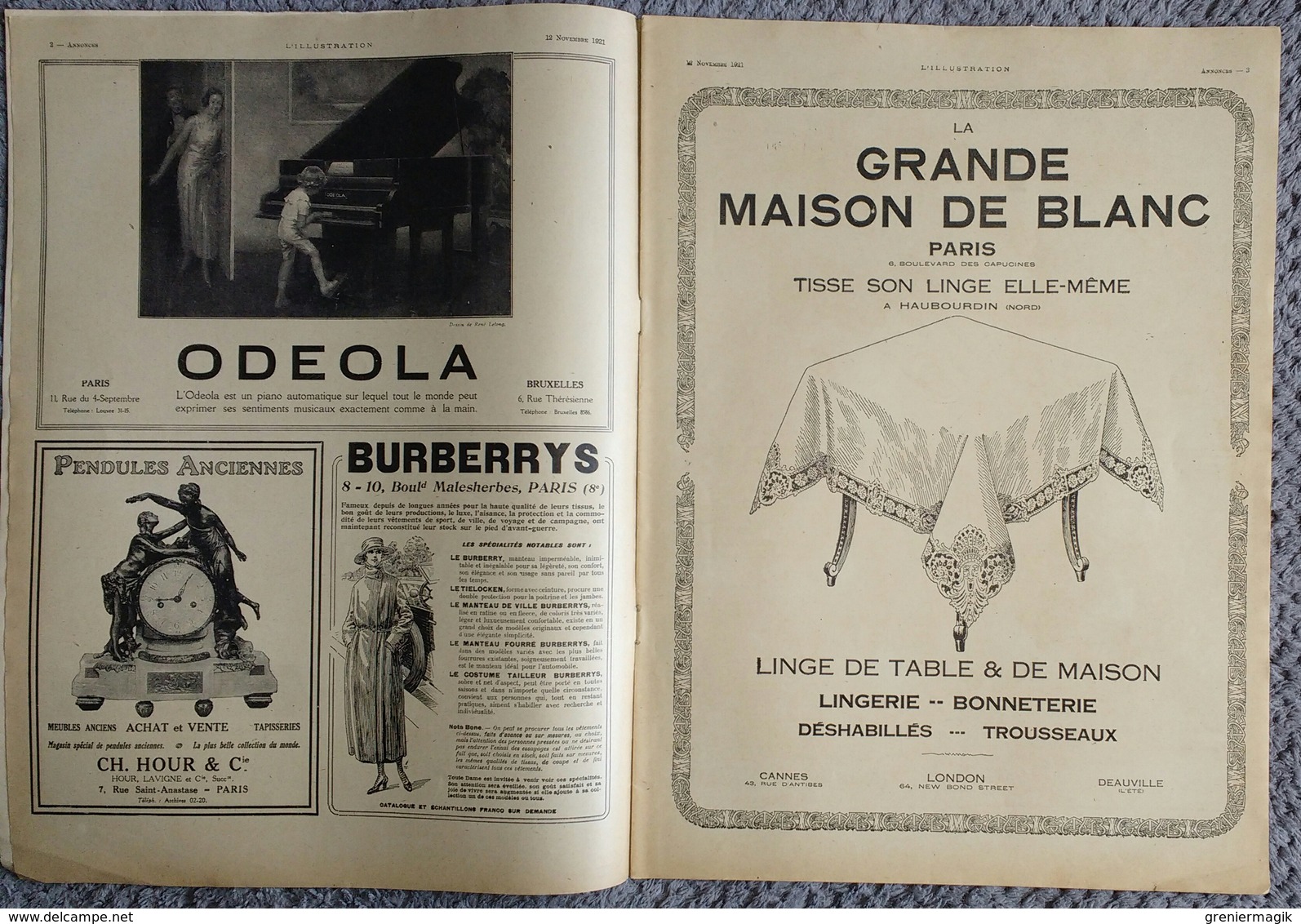 L'Illustration 4106 12 Novembre 1921 Landru/Clément Ader/Charles De Habsbourg/Georges Villa/Rabelais à Montpellier - L'Illustration