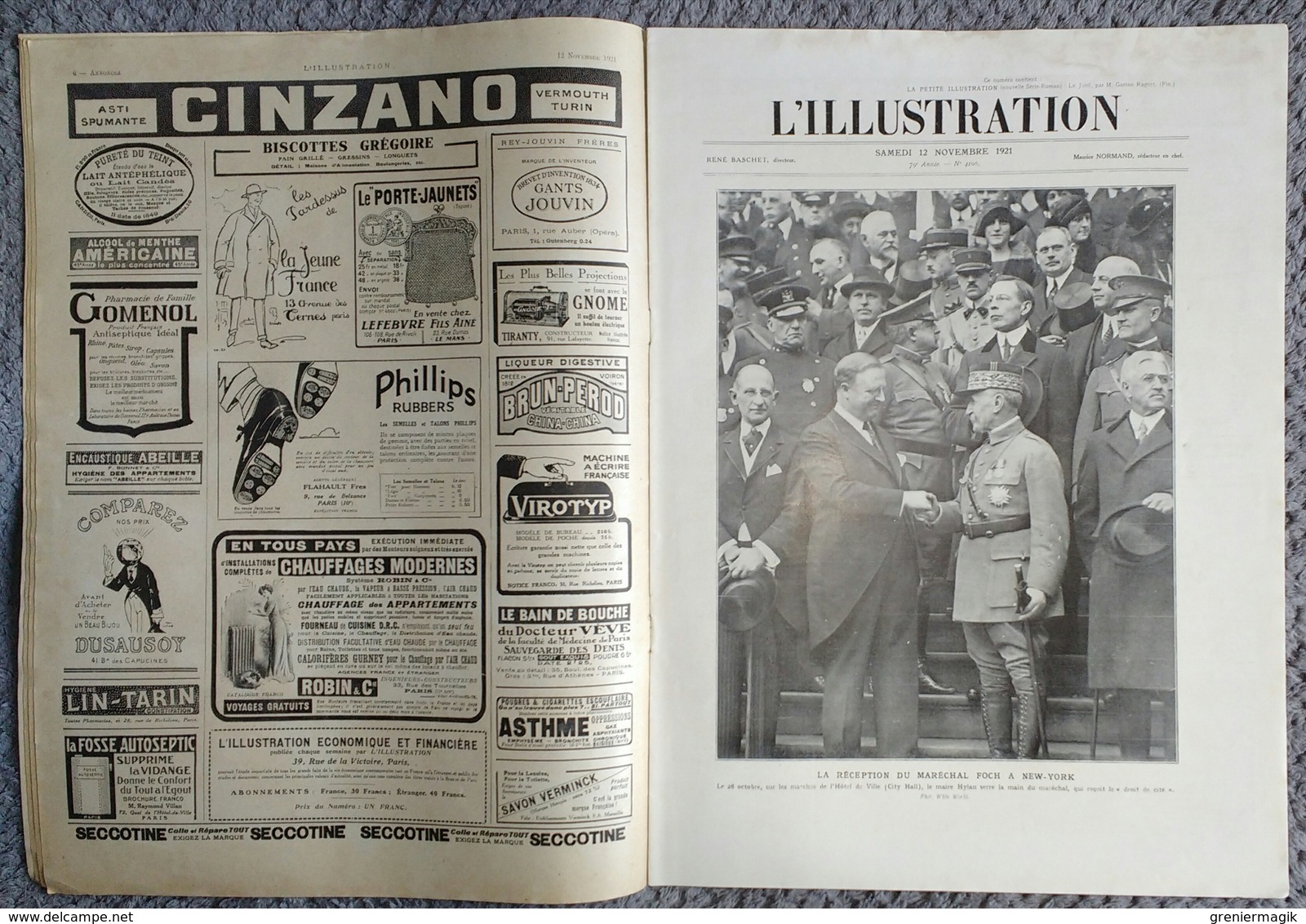 L'Illustration 4106 12 Novembre 1921 Landru/Clément Ader/Charles De Habsbourg/Georges Villa/Rabelais à Montpellier - L'Illustration