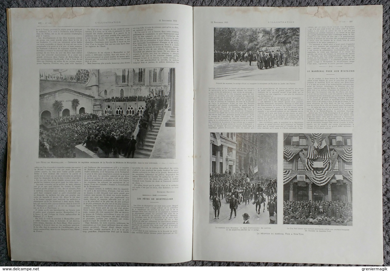 L'Illustration 4106 12 novembre 1921 Landru/Clément Ader/Charles de Habsbourg/Georges Villa/Rabelais à Montpellier