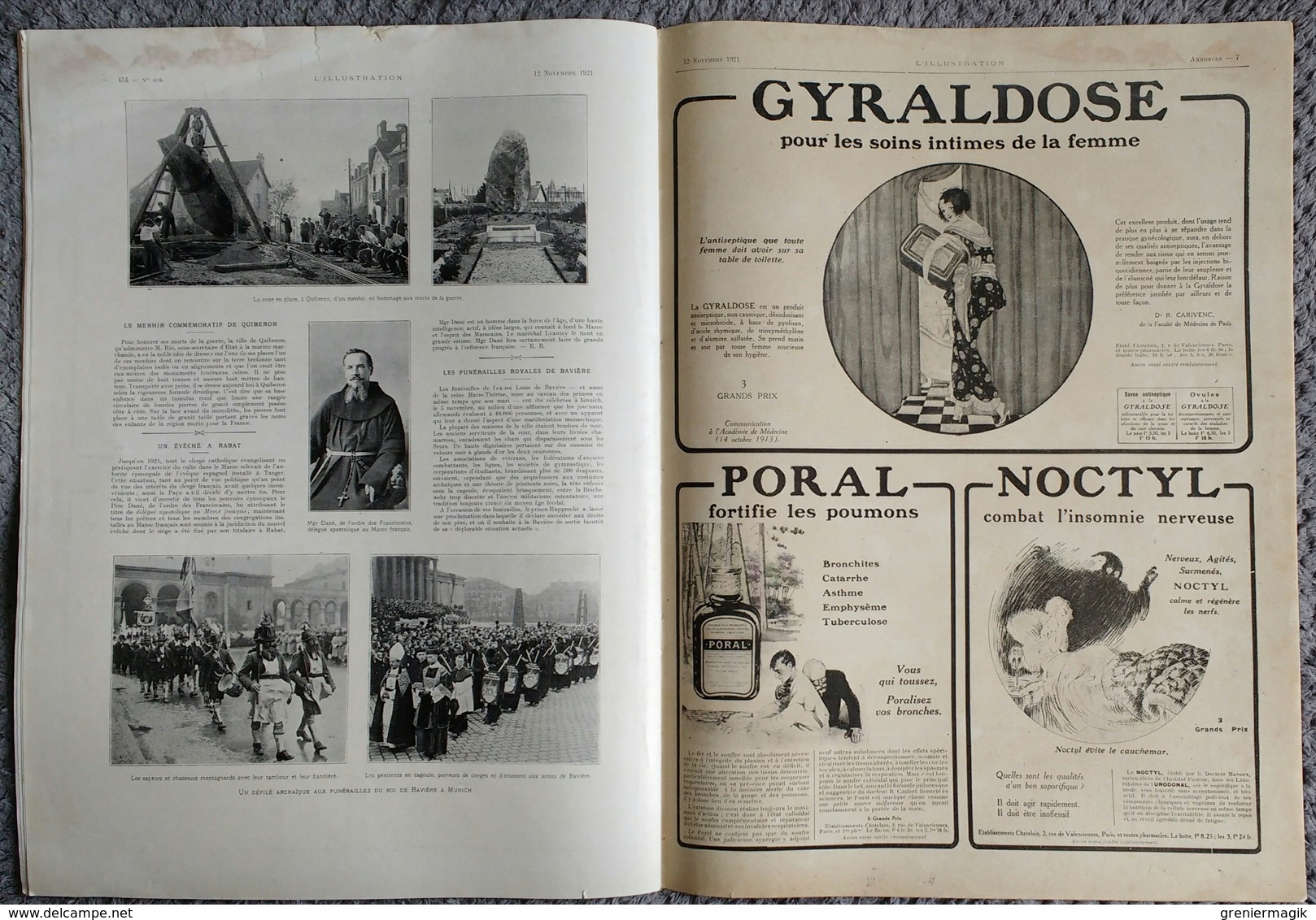 L'Illustration 4106 12 novembre 1921 Landru/Clément Ader/Charles de Habsbourg/Georges Villa/Rabelais à Montpellier