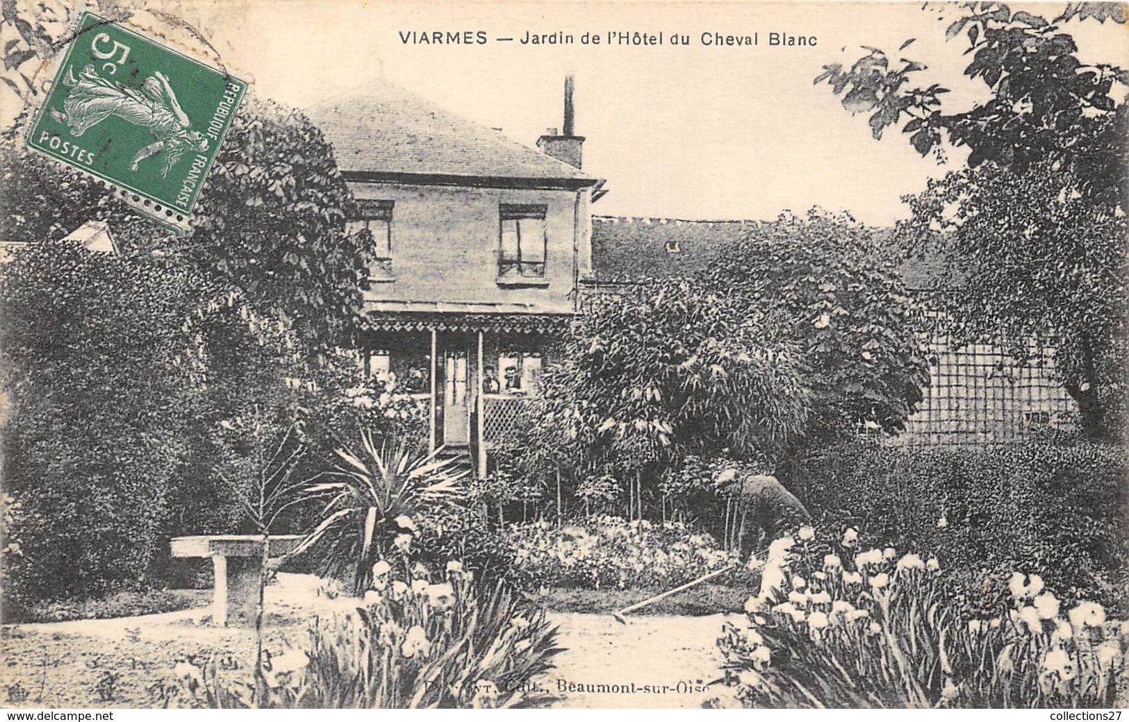 95-VIARMES-JARDIN DE L'HÔTEL DU CHEVAL BLANC - Viarmes