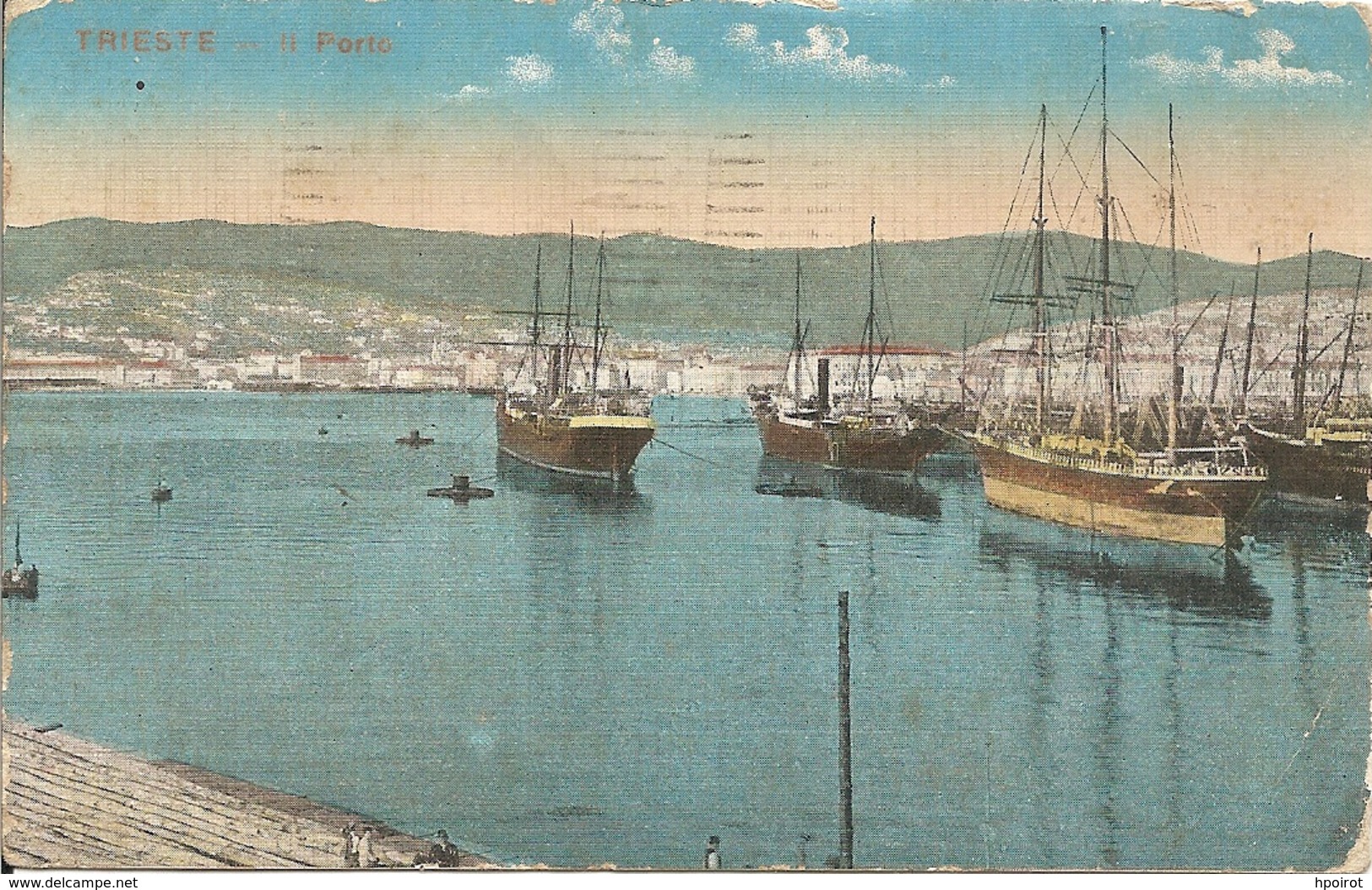 TRIESTE - IL PORTO - FORMATO PICCOLO - VIAGGIATA 1923 - (rif. H06) - Trieste