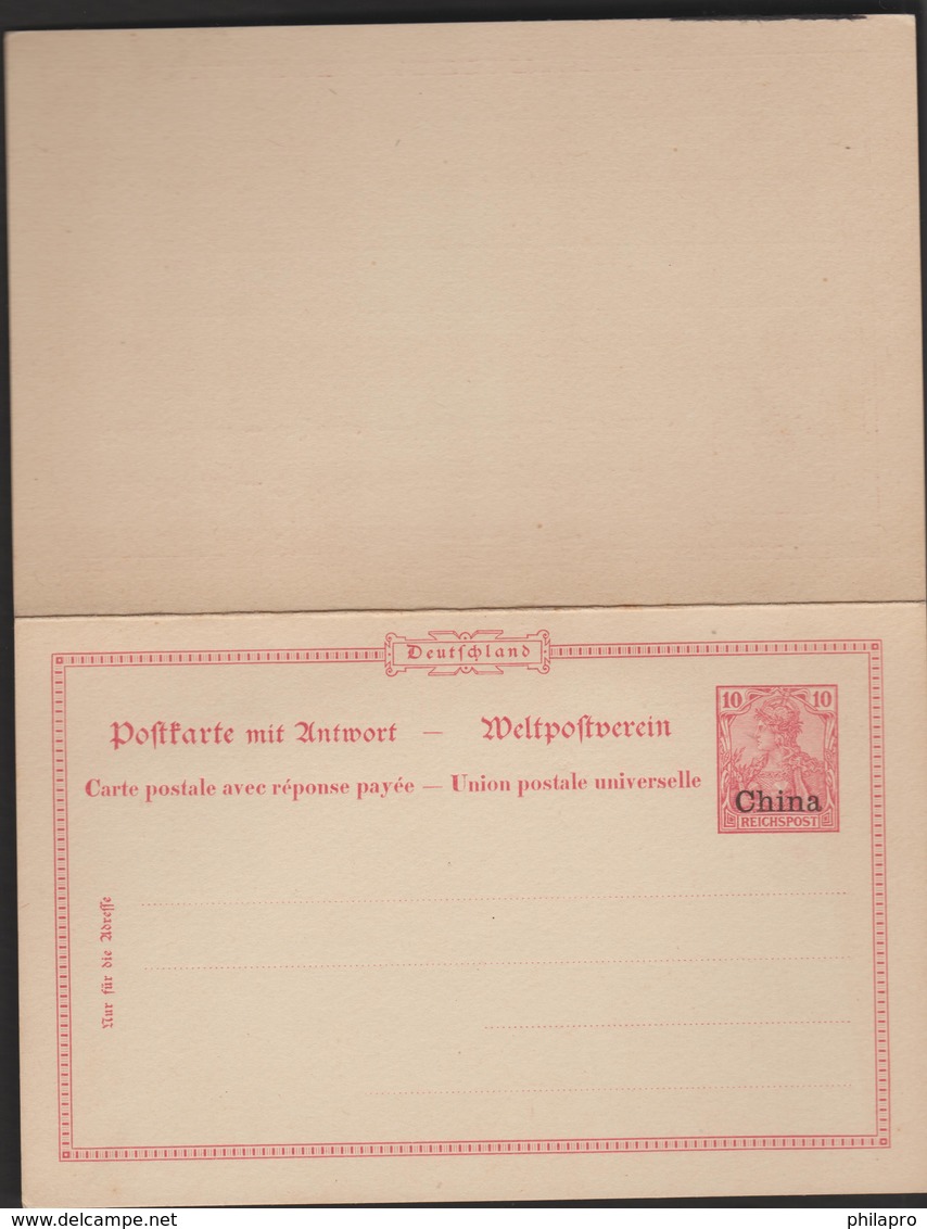 CHINE/CHINA/Germany    ENTIER POSTAL CARTE SE TENANT AVEC LA CARTE REPONSE   Ref . 349T - Altri & Non Classificati