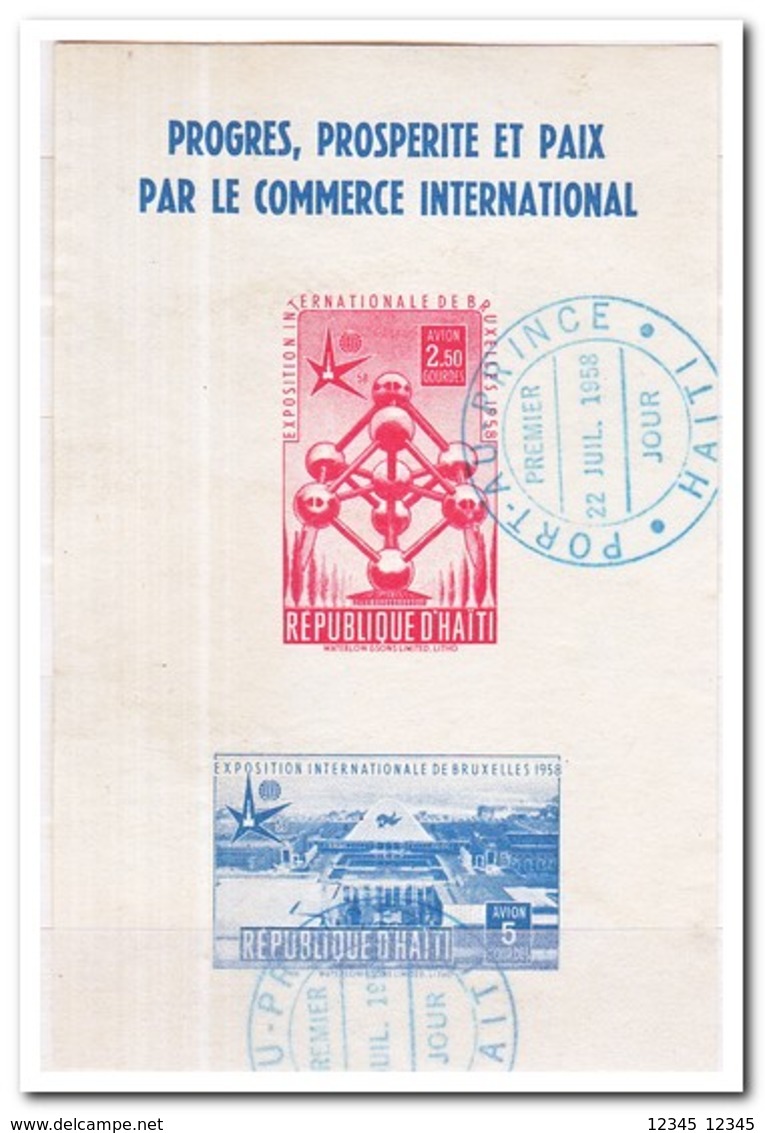 Haïti 1958, Gestempeld USED, World Exhibition Brussel - Haïti