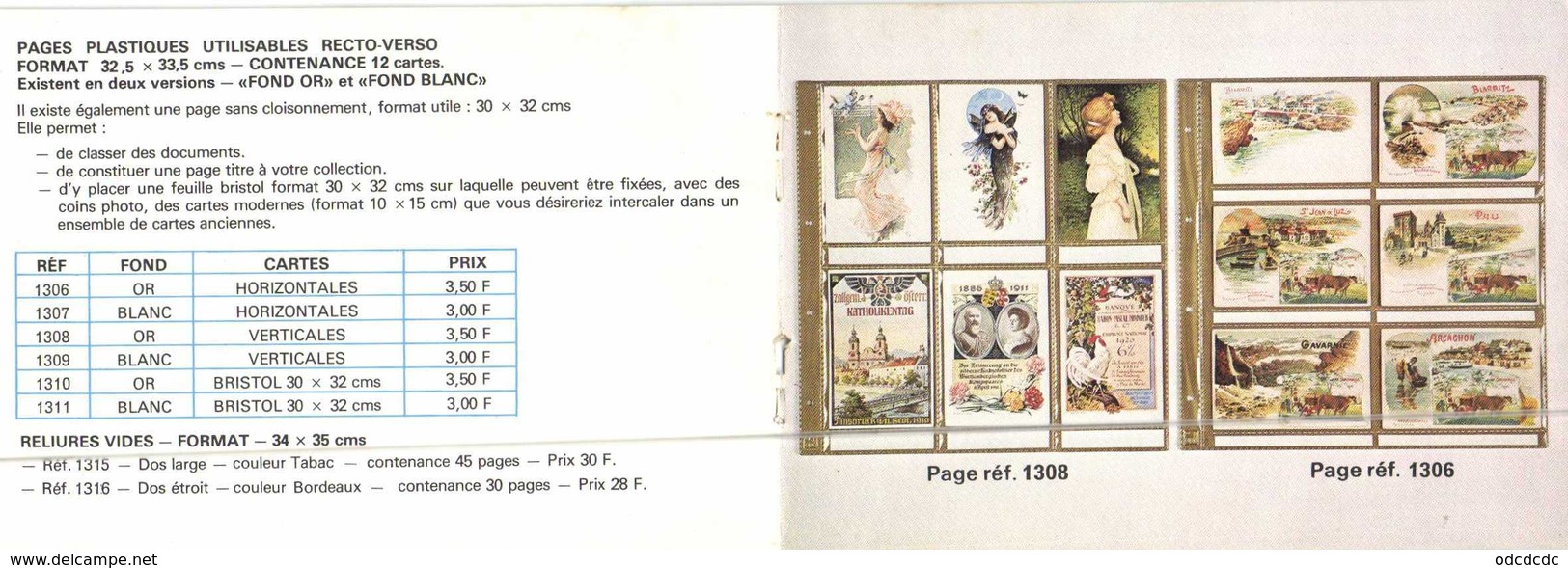 PUB CARTES POSTALES DE COLLECTION  Albums  + Catalogue Neudin 1976id 4 Scans - Advertising