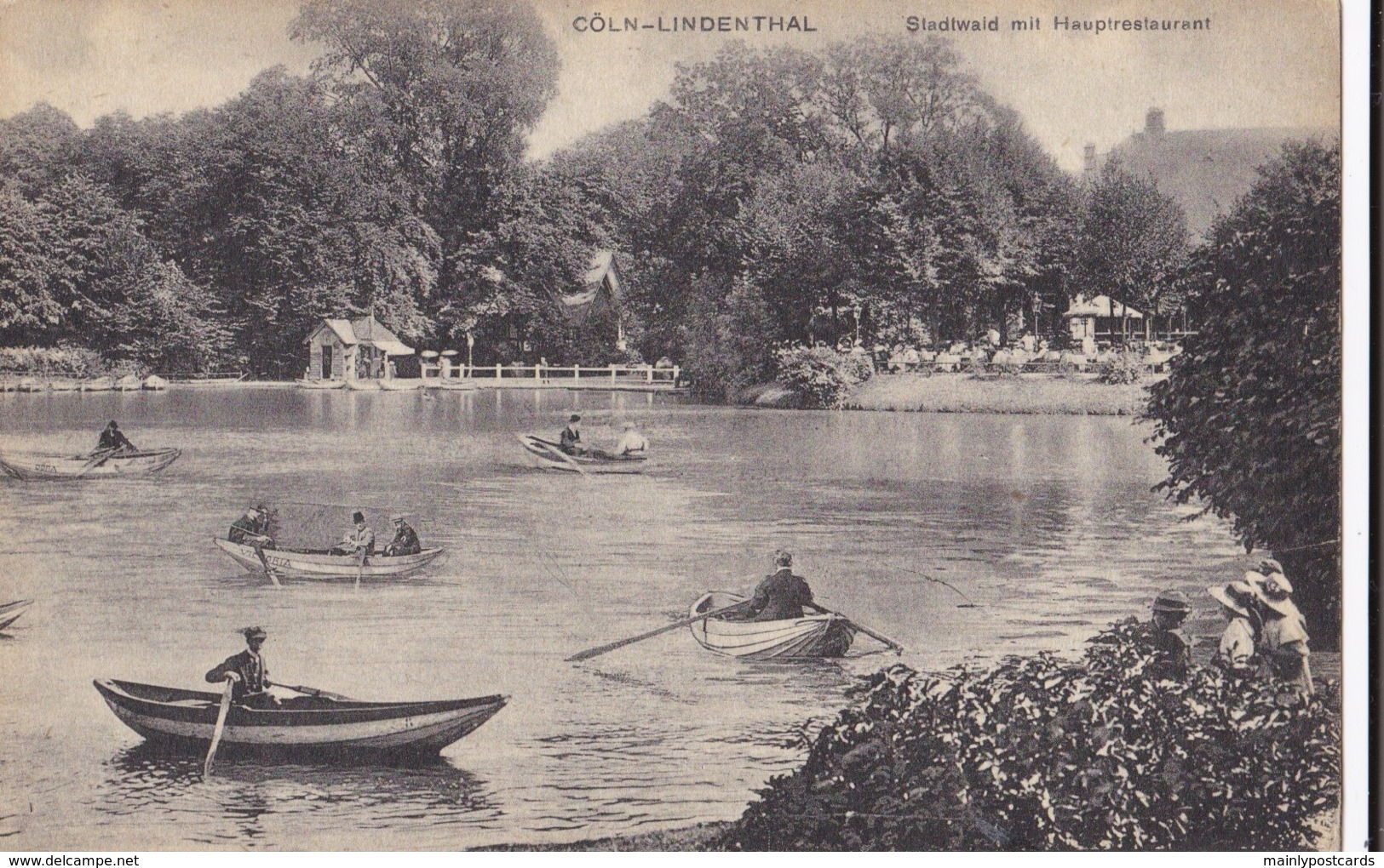 AM03 Coln Lindenthal, Stadtwald Mit Hauprestaurant - Lake, Rowing Boats - Koeln