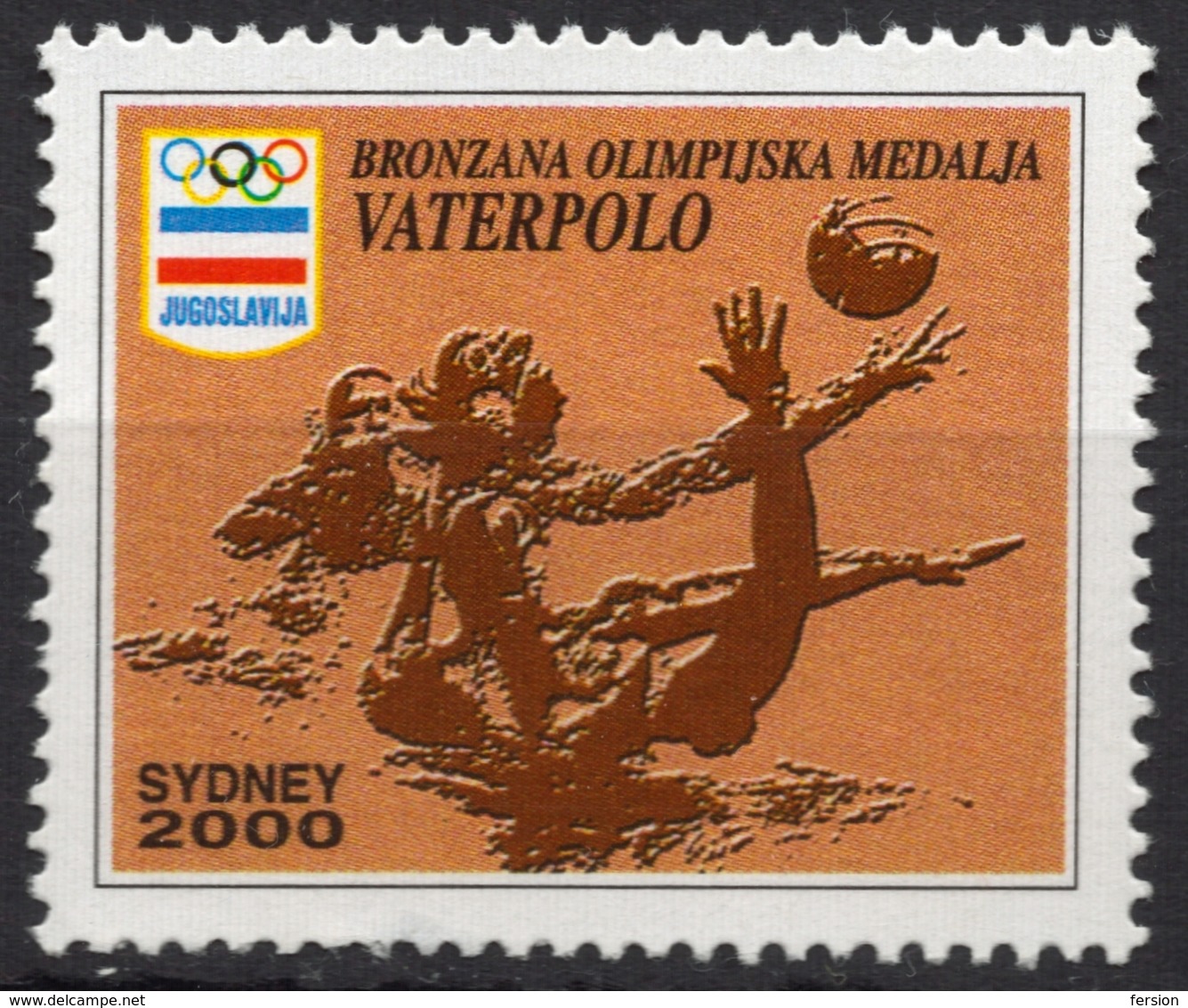 Water Polo - 2000 Summer Olympics Sydney Australia Yugoslavia CINDERELLA LABEL VIGNETTE - MNH - Wasserball