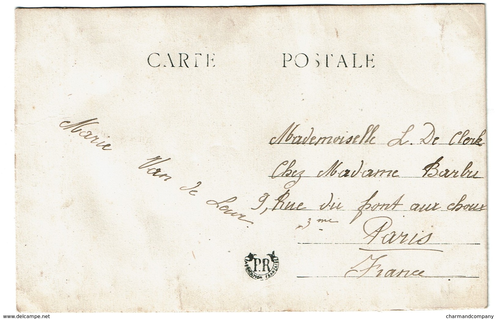 Carte Brodée Ancienne - Bonne Année - Gelukkig Niewjaar - 2 Scans - Brodées