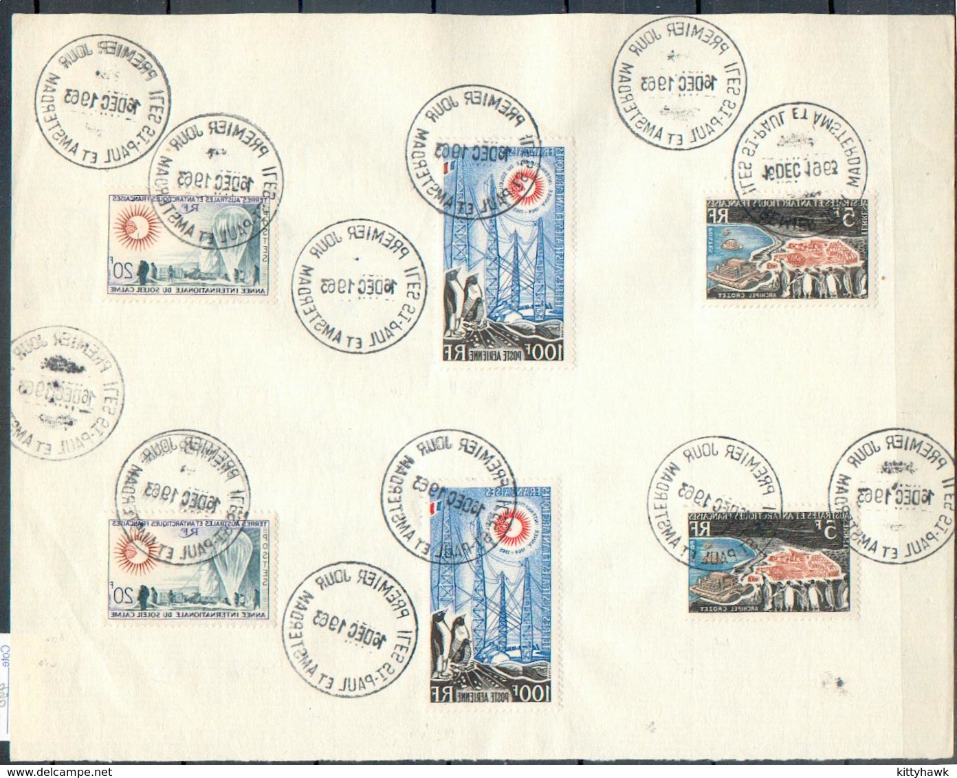 COL 35 - TAAF - Page FDC Avec YT 20-21-PA 7 X 2 ° Obli - Oblitérés