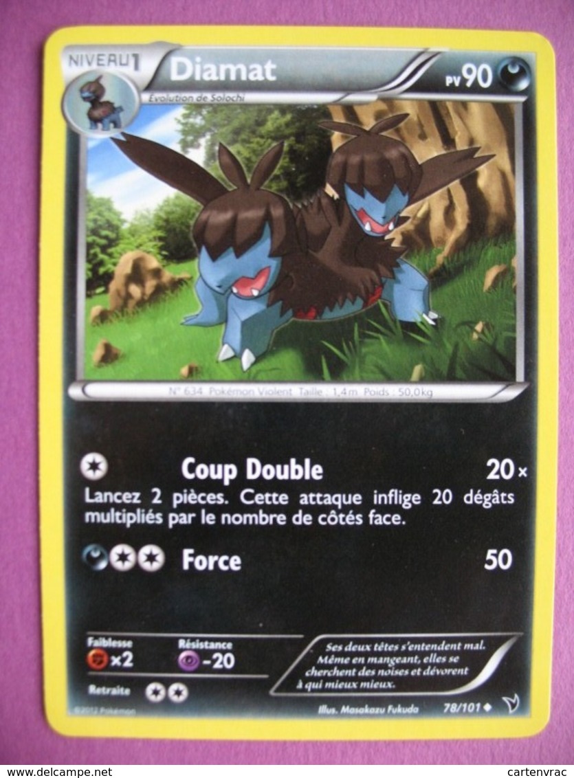 Carte Pokemon - Diamat - 78/101 - Nobles Victoires - 2012 - Autres & Non Classés